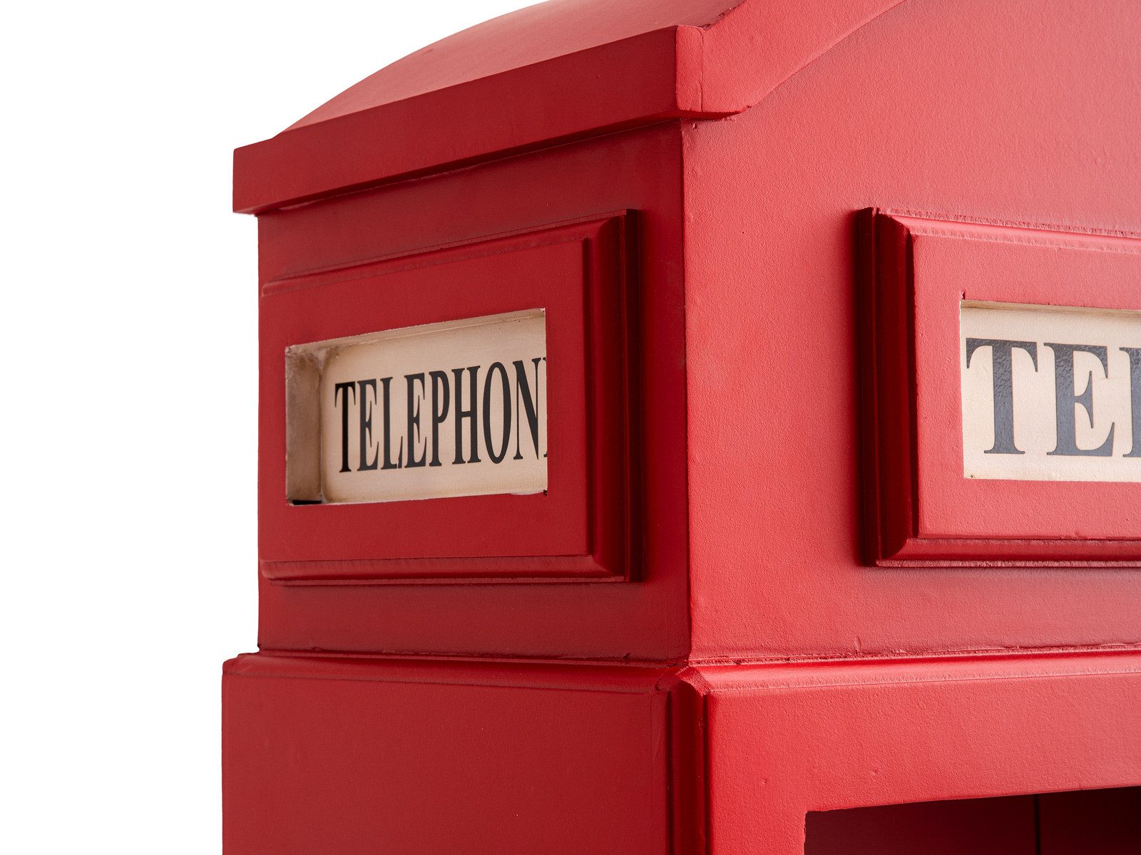 massivum Bücherregal Telefonzelle Design rot, Regal aus Massivholz