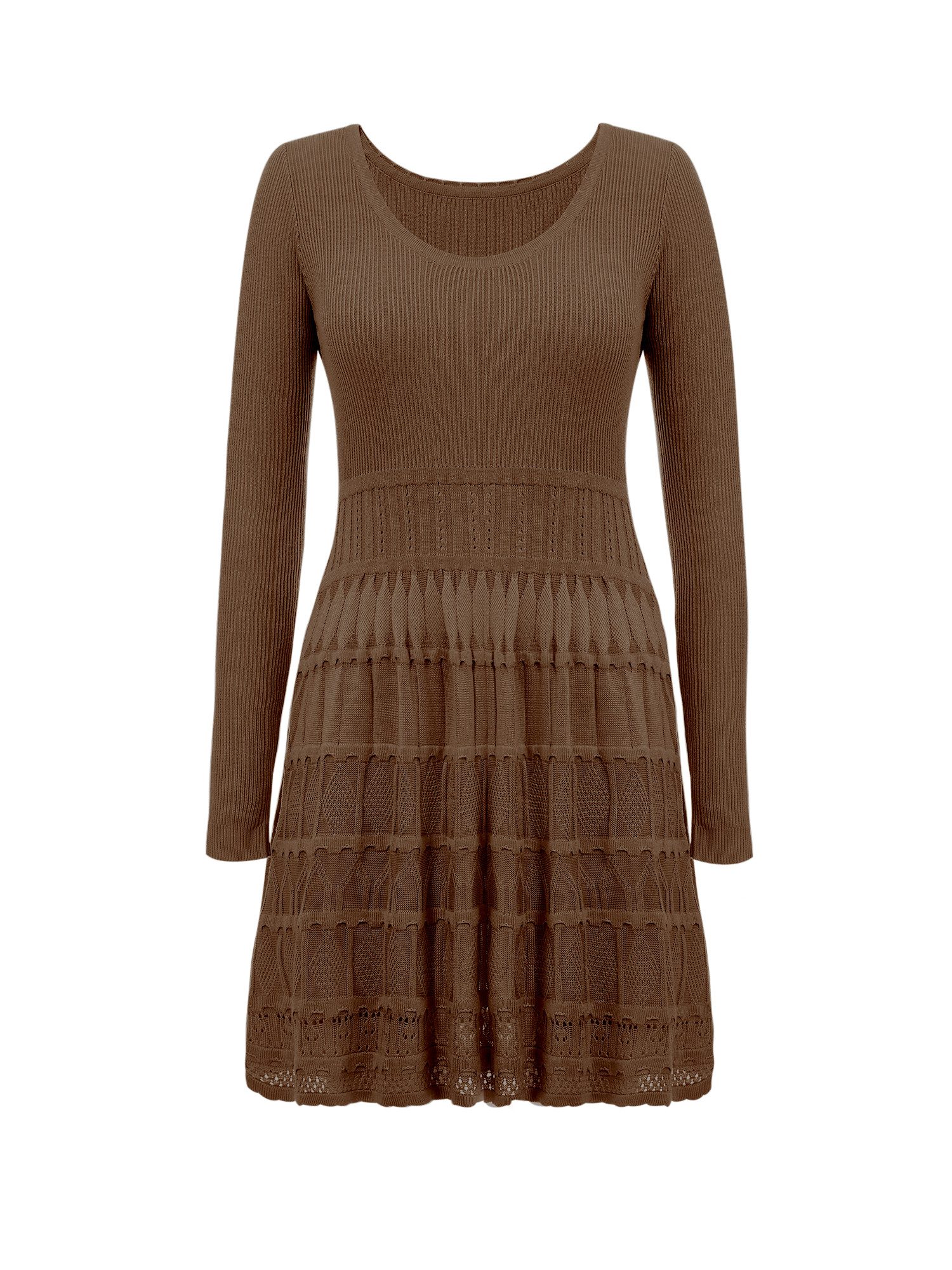 Imily Bela Strickkleid Damen Kurzes A-Linien-Kleid mit Rundhalsausschnitt (Packung, 1-tlg., 1per-Pack) casual – Bild 5 von 5