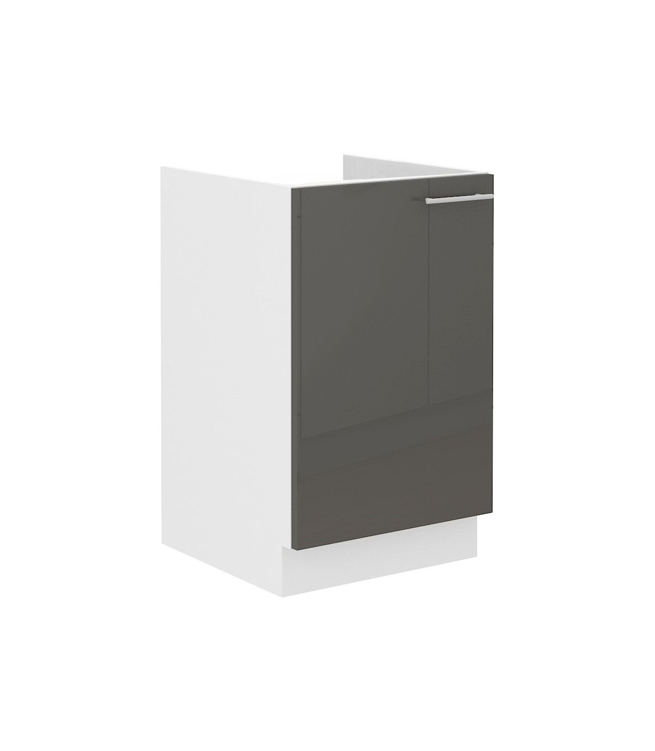 Küchen-Preisbombe Unterschrank Spülenschrank 50 cm Lara Grau Hochglanz Küchenzeile Küchenblock Küche