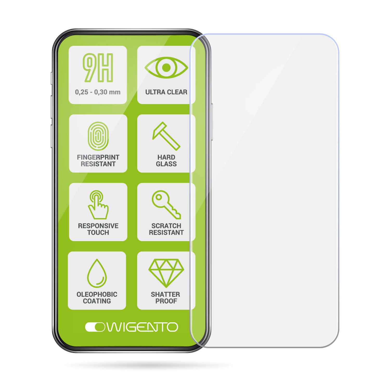 Wigento Handyhülle Für Nothing Phone 3a Pro 1x 2.5D 0,26mm H9 Schutz Display Hart Glas, 0,26mm 9H 2.5D Hart Glas Folie, hoher Schutz