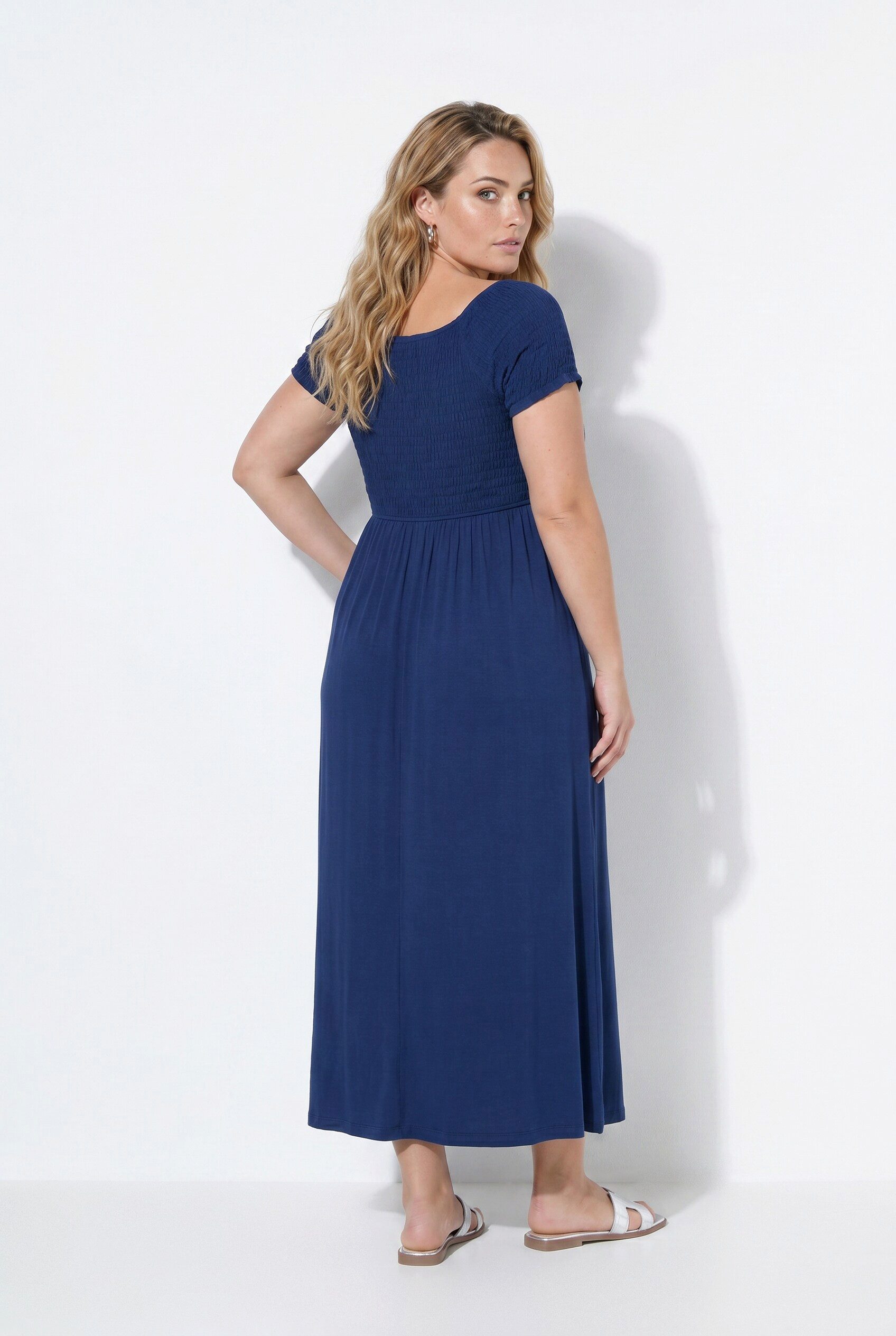 Angel of Style Maxikleid Maxikleid A-Linie Jersey gesmokte Büste