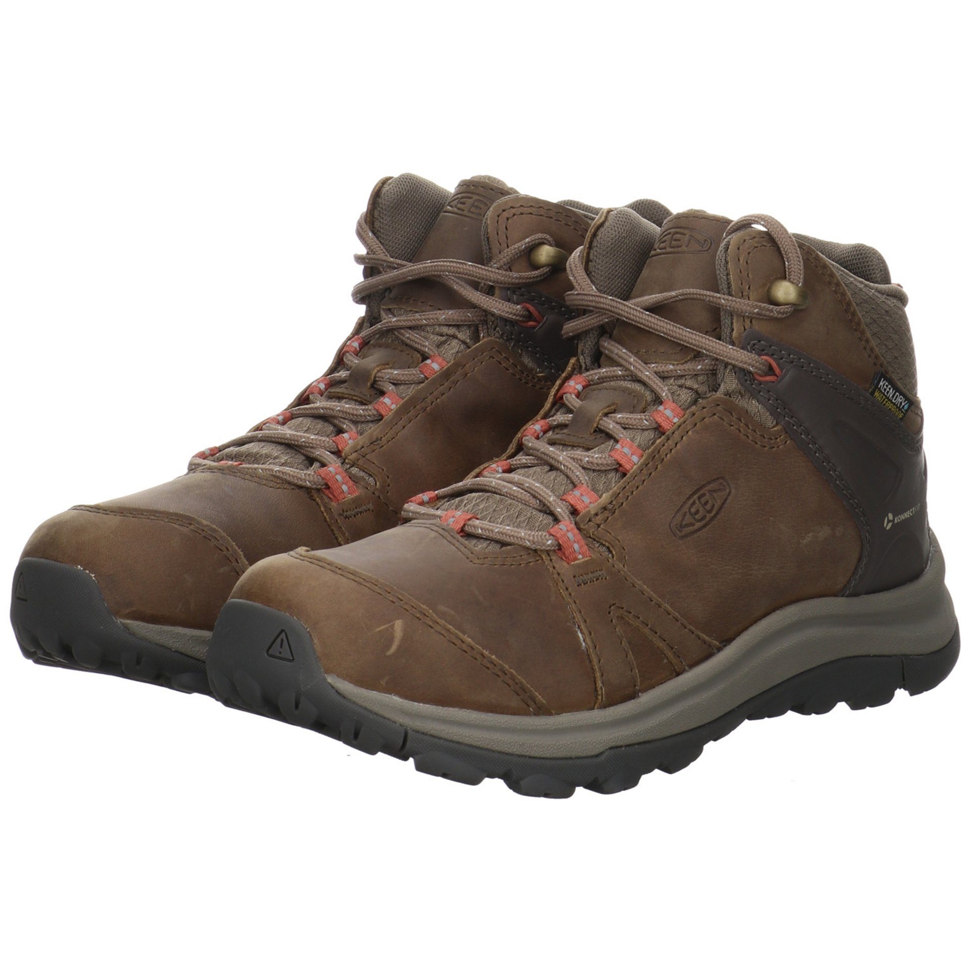 Schuhe Damen Leder-/Textilkombination Outdoor Terradora Outdoorschuh ll Brindle/Redwood Keen Outdoorschuh