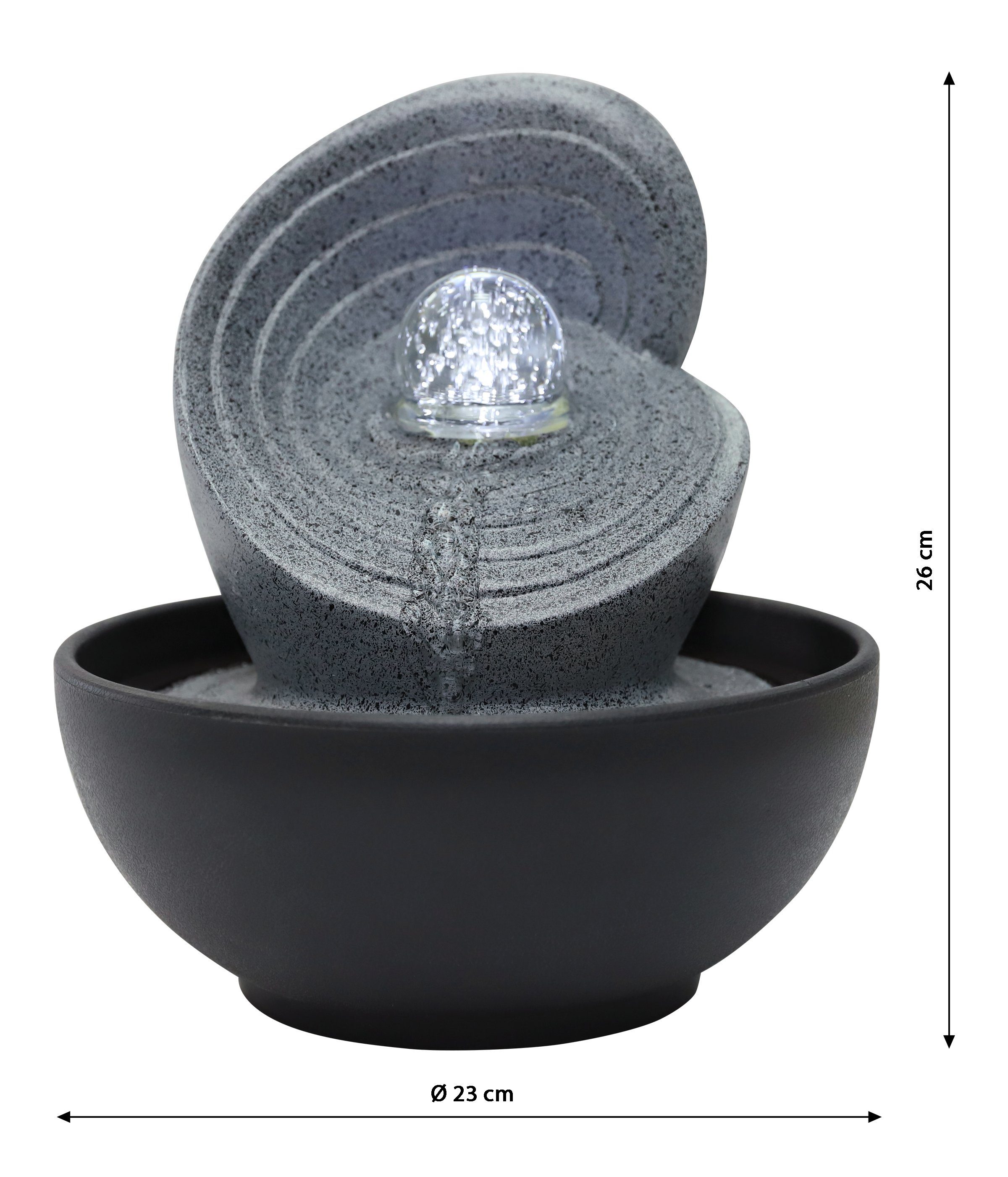 Dehner Zimmerbrunnen Olua mit LED kaltweiß, günstig online kaufen