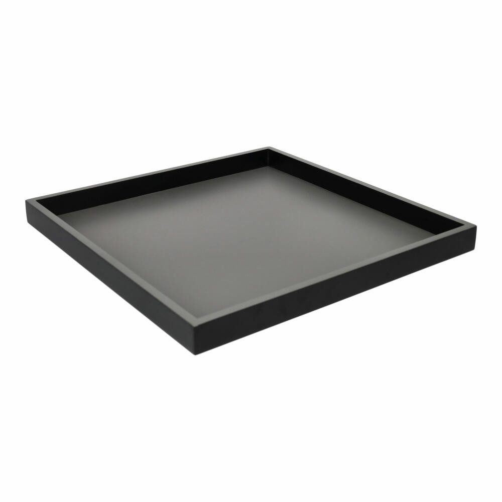 Giftcompany Tablett Tablett Neo Quadratisch Dunkelgrau Schwarz (32x32cm)
