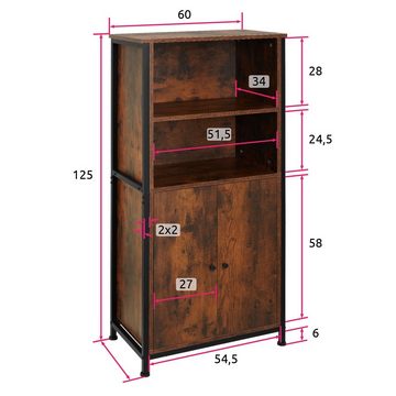 tectake Highboard Doncaster (Highboard, Montagematerial, Montageanleitung)