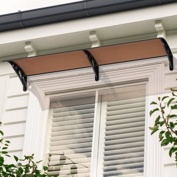 TLGREEN Vordach 270x98.5cm/ 190x 98.5cm Haustürvordach, Überdachung  Sonnenschutz Regenschutz für Haustür