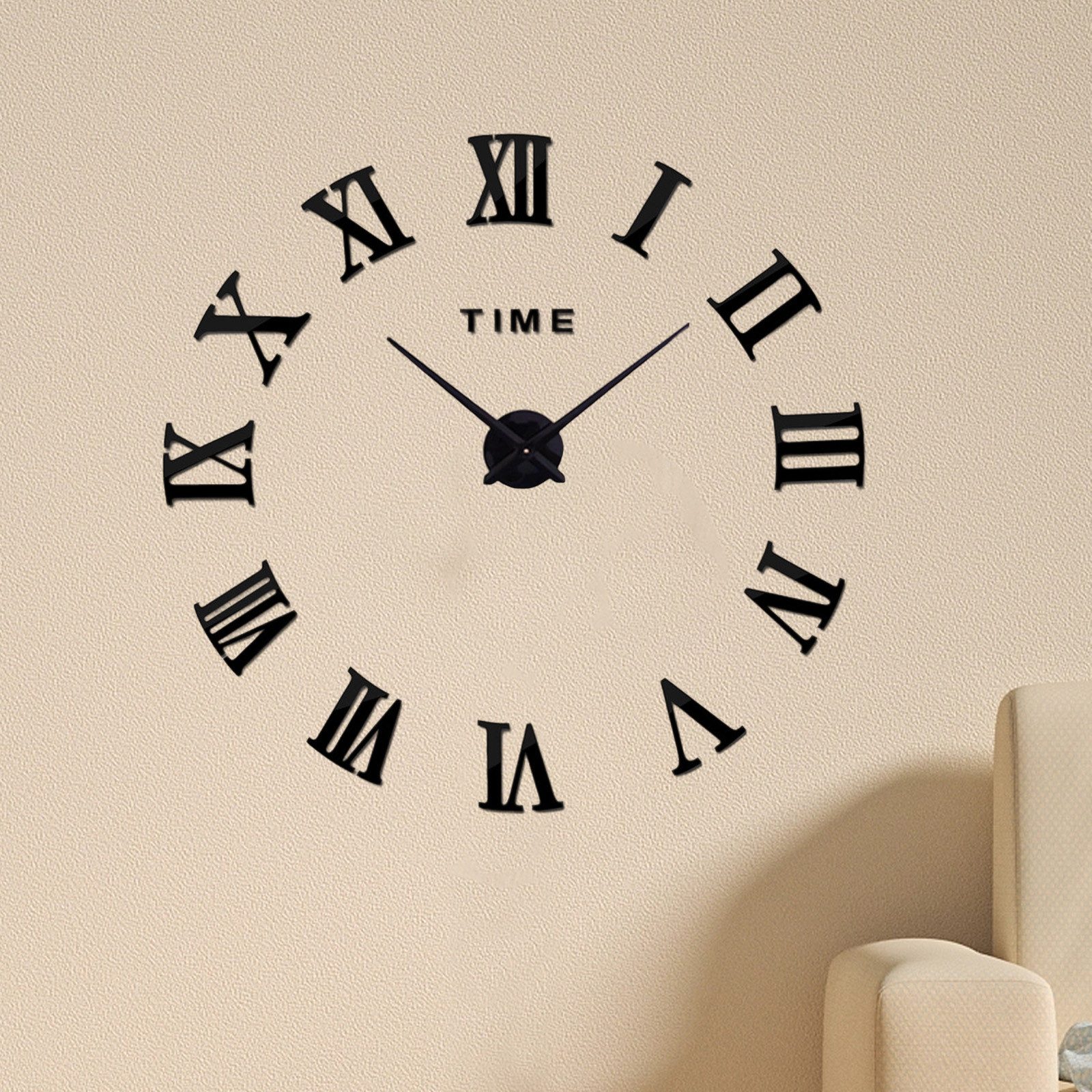 REDOM Wanduhr 3D Wandzeituhr Große Dekouhr Wohnzimmeruhr Wanddekoration (Wa günstig online kaufen