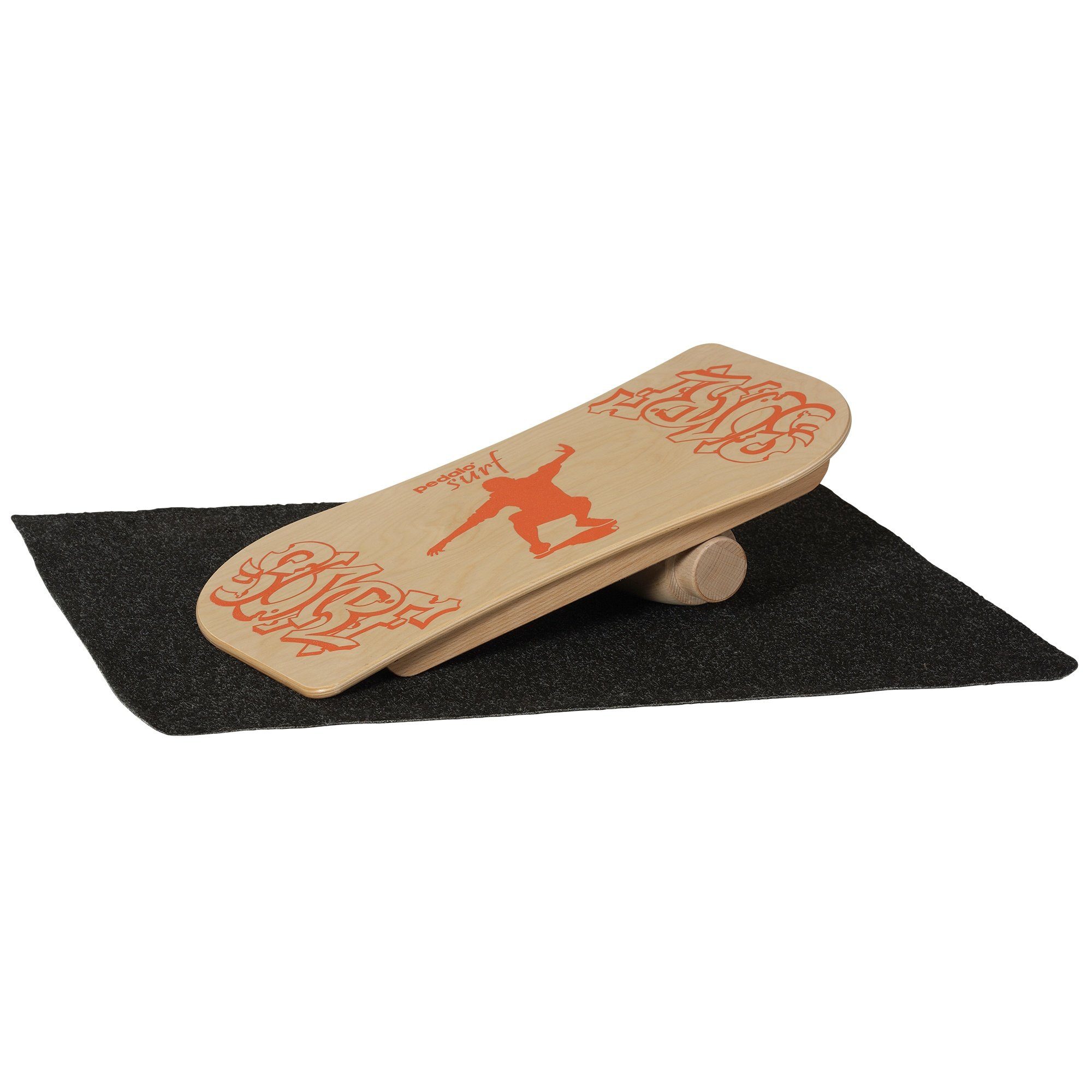 pedalo® Balanceboard PEDALO Surf - das dreidimensional wirkende Balanceboard, Rotation, Führung, Unterlage, Holz, Gummianschlag