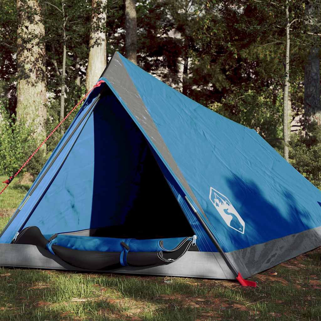 Faltzelt Campingzelt A-Rahmen 200x120x88/62 cm Blau