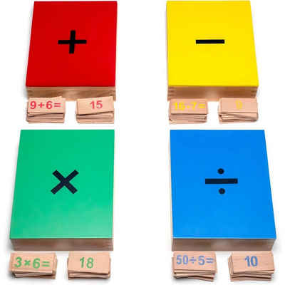 Gontence Lernspielzeug Mathematik Spielzeug (Boxen aus Holz), Lernen für Grundschüler
