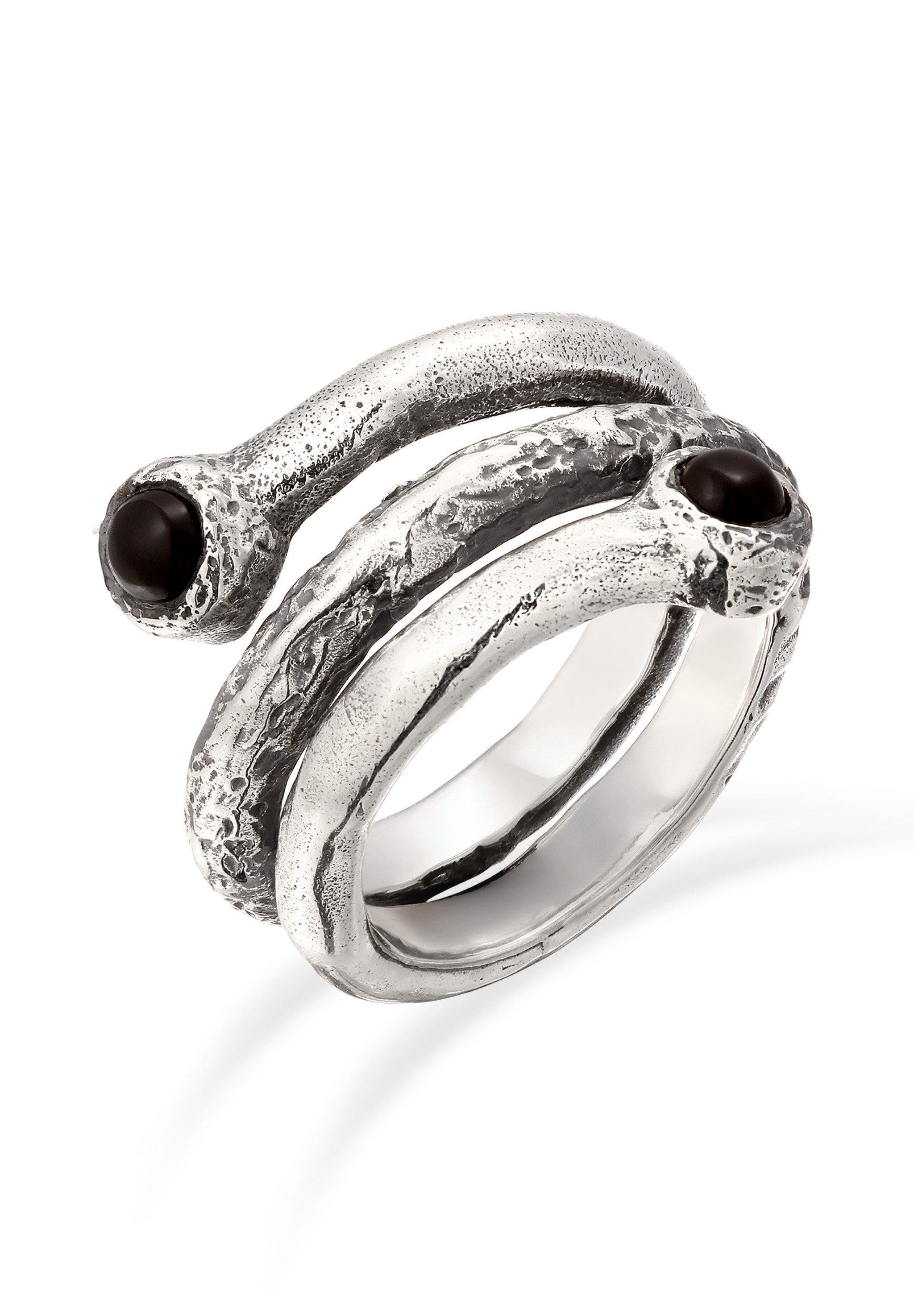HAZE & GLORY Silberring Onyx Schwarz 925 Sterling Silber