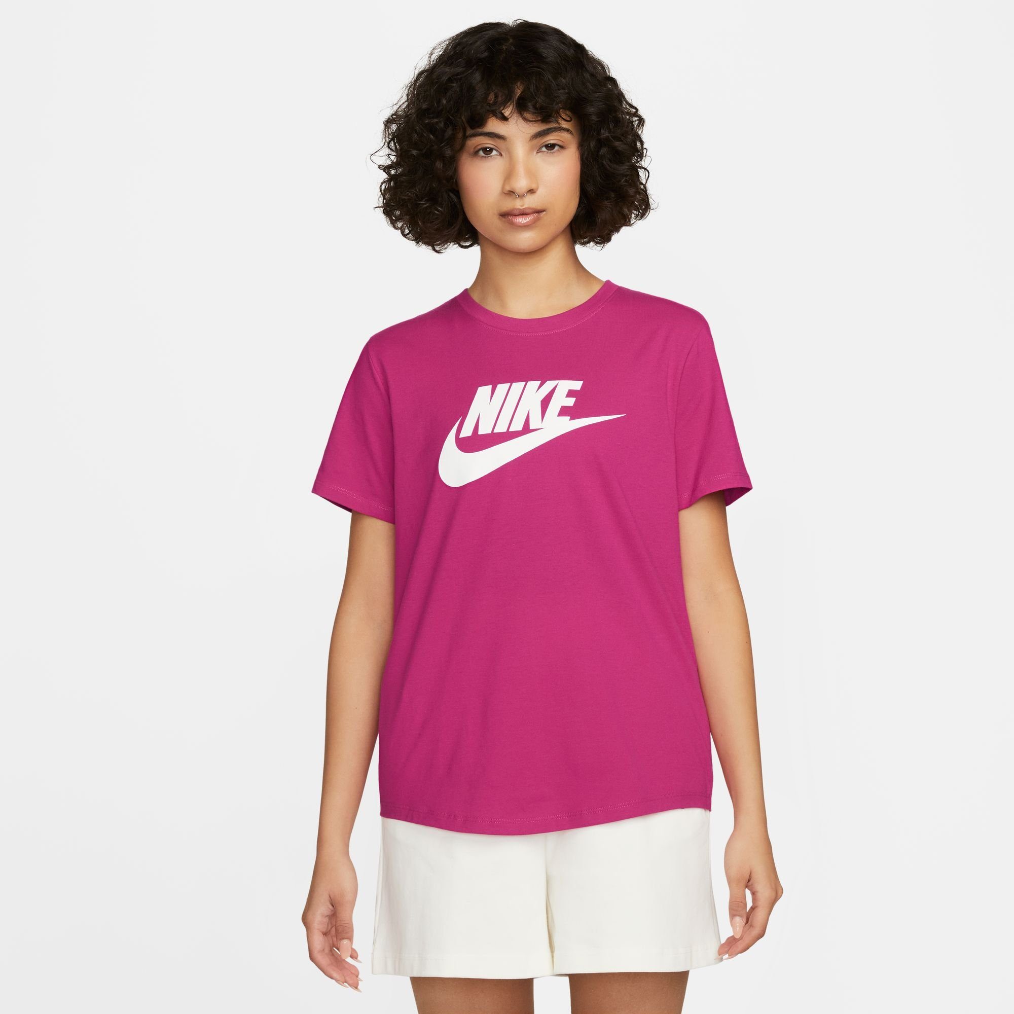 Nike Sportswear T-Shirt ESSENTIALS WOMEN'S LOGO T-SHIRT FIREBERRY/WHITE