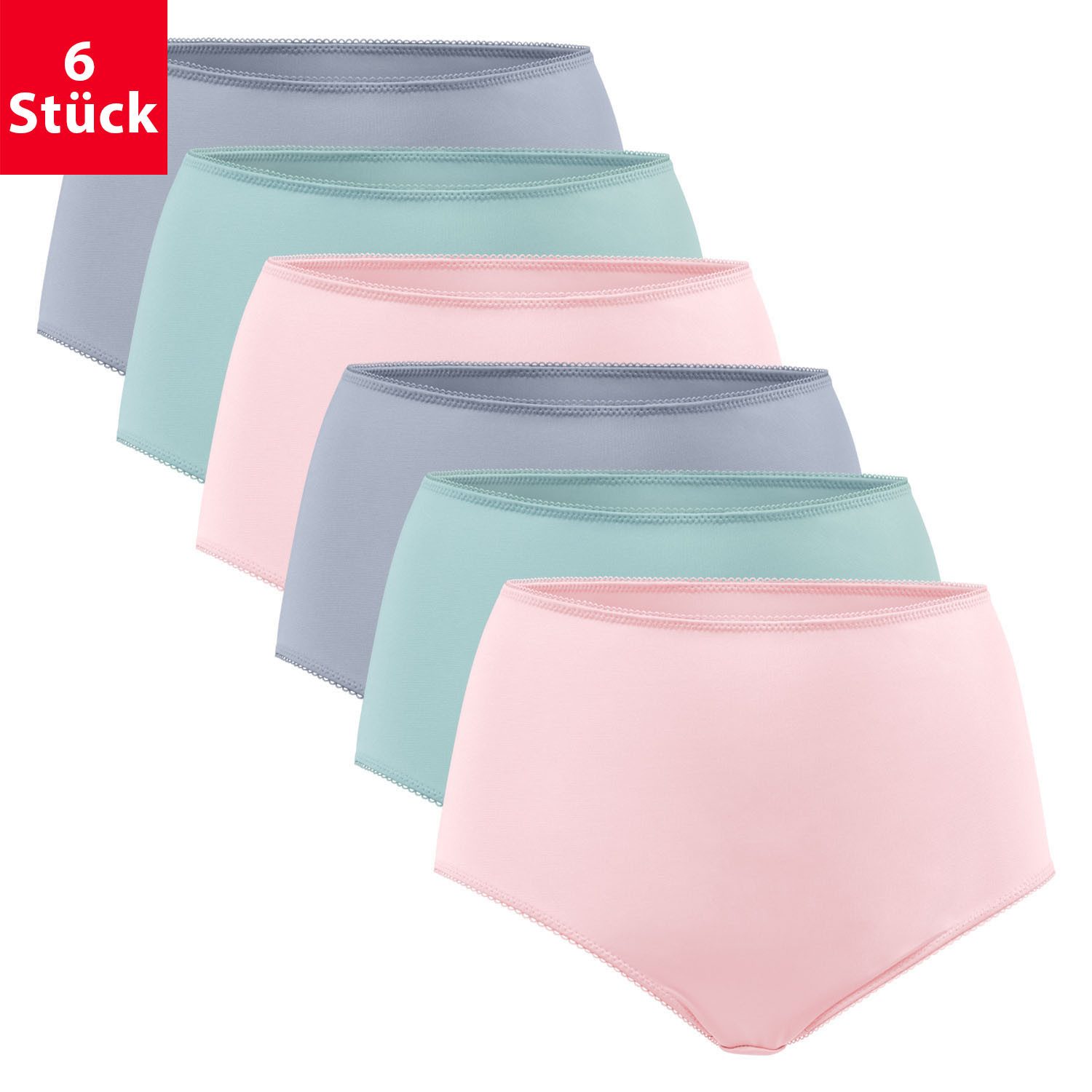 celodoro Taillenslip Damen Taillenslip 6er Pack, Microfaser, Blümchen-Muste günstig online kaufen