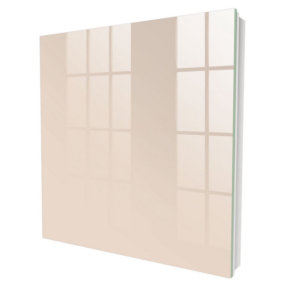 Tulup Schlüsselkasten Design Schlüsselkasten mit Glasfront und dekorativem Motiv, Warmes Beige, Schlüsselbox