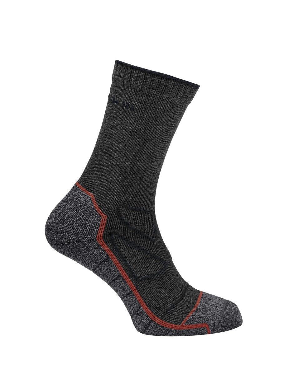 Jack Wolfskin Wandersocken Crew Vojo CL (geruchshemmend, schnelltrocknend) dunkelgrau - 1 Paar