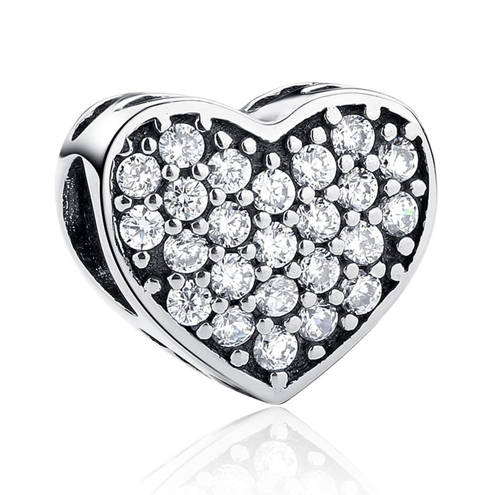 PANDACHARMS Bead Ewige Freundschaft Charm für Charm Armband, 925er Silber, Zirkonia
