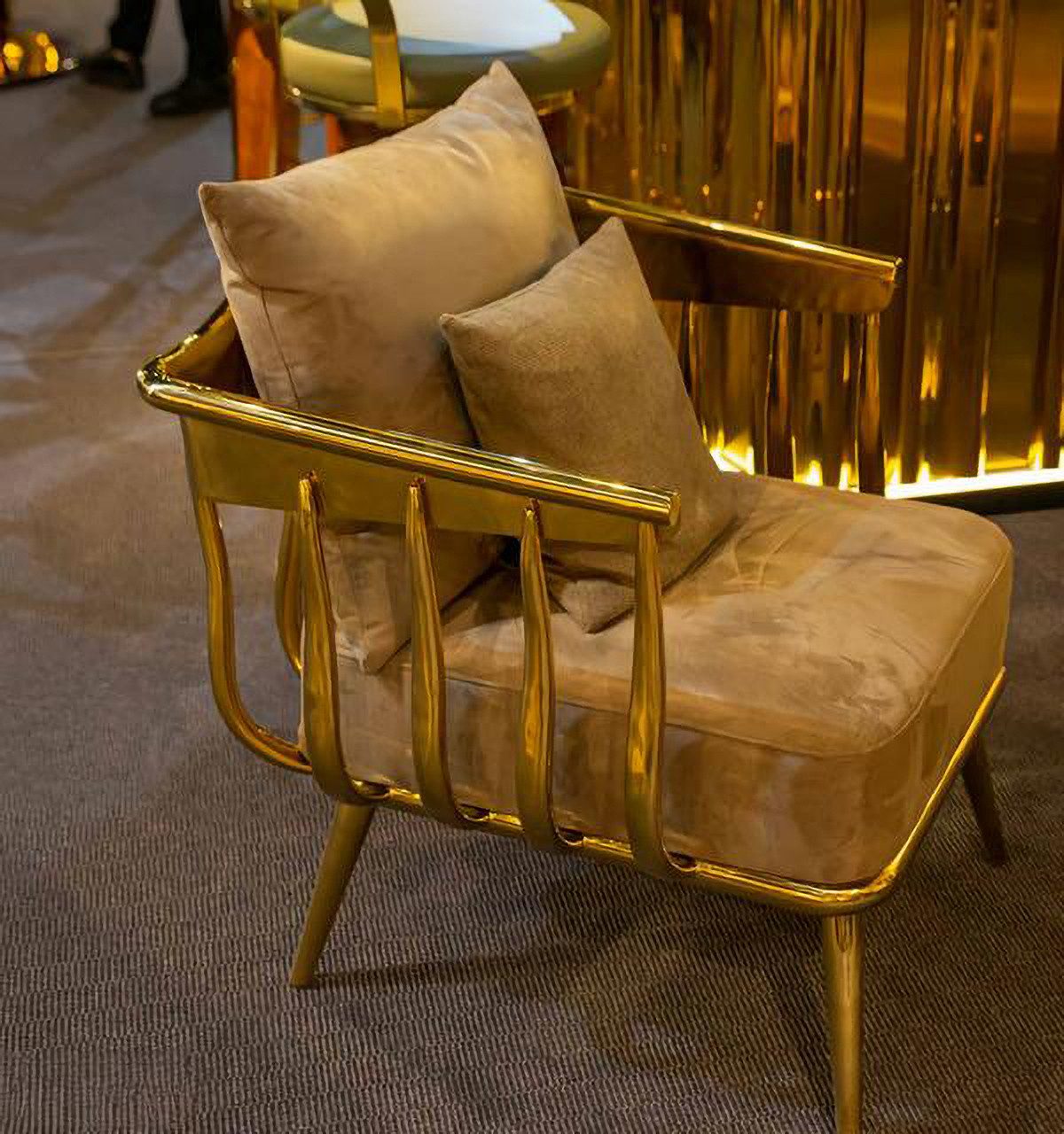 JVmoebel Sessel Design Sessel aus Metall in modernem Stil für Lounge und Relaxen (1-St., Sessel), Made in Europa