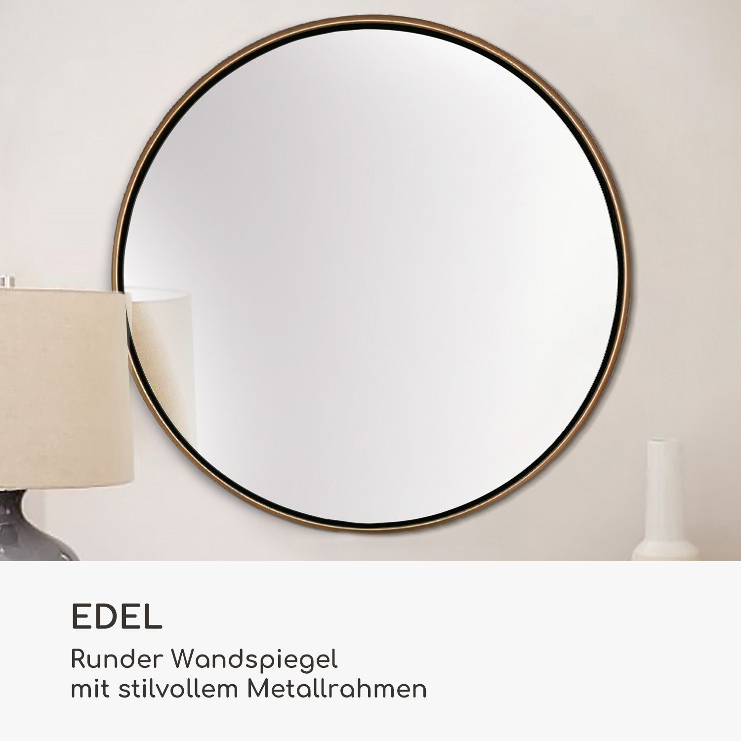 Casa Chic | Gold Spiegel cm Gold Fournier 80 Wandspiegel Ø