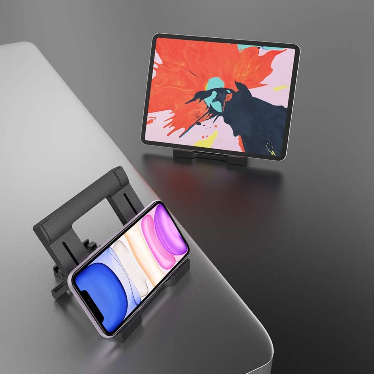 COFI 1453 Tablet-Ständer Verstellbarer Tablet Ständer Universal kompatibel bis 11 Zoll