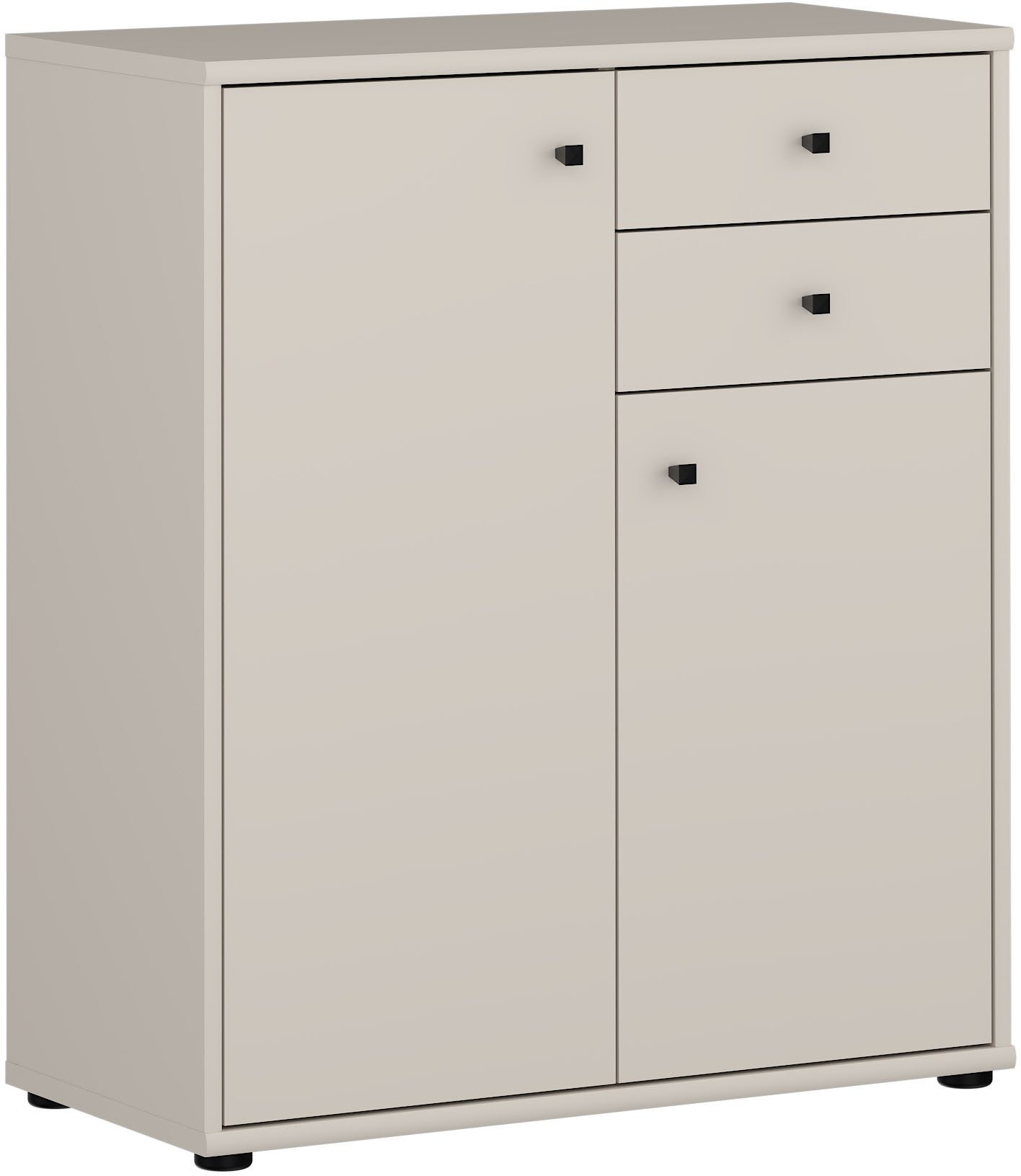 FORTE Kommode Tempra, Kommode, 2 Türen, 2 Schubkästen, viel Stauraum, B/H/T 73,7/85,5/34,8 cm