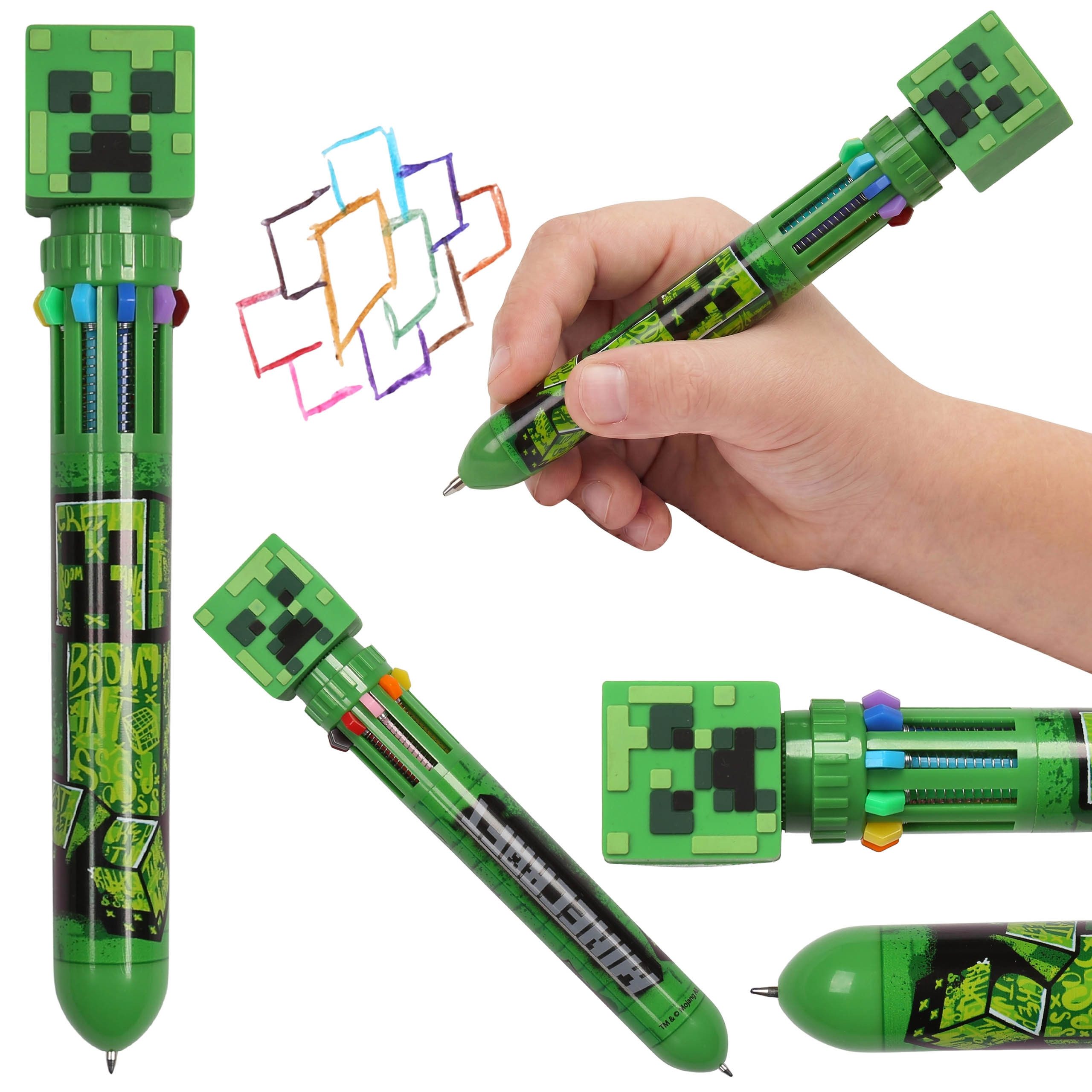 Minecraft Kugelschreiber Minecraft 10-in-1 Kugelschreiber für Kinder – 10 Farben