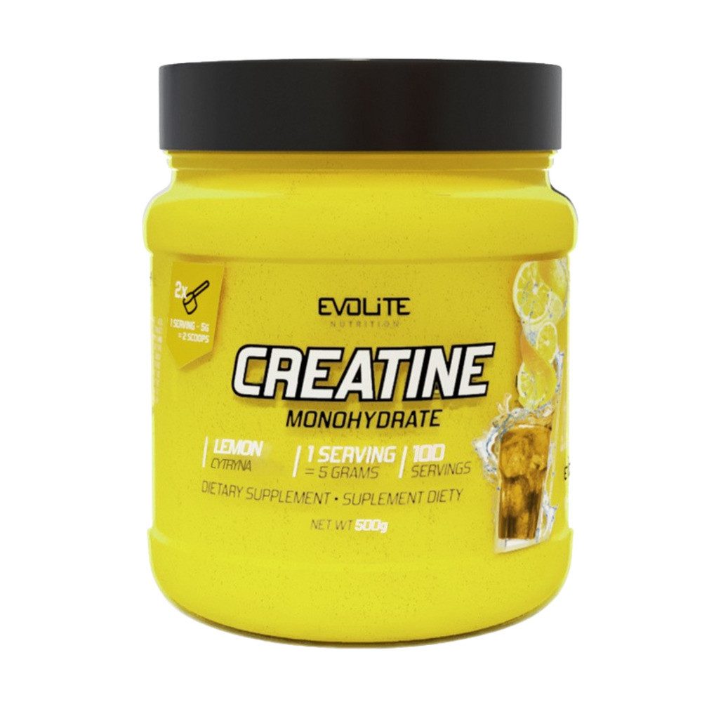 Evolite Nutrition EVOLITE CREATINE Monohydrat 500g Pulver, Feines Pulver mit guter Löslichkeit