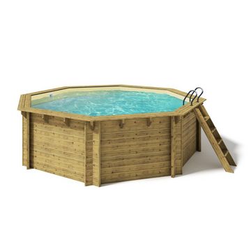 Paradies Pool Pool, Holzpool Kalea 528x138cm, Folie sand 0,8mm