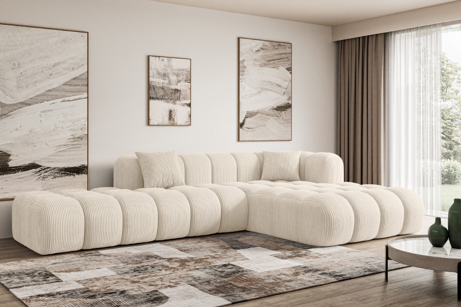 ALTDECOR Ecksofa OLEA-L2, Sofa Praktische Bequeme Funktionsecke Couch L-Form Eckcouch, Corner Sofa U-Form Vielseitige Sofa Wohnlandschaft Wohnzimmer
