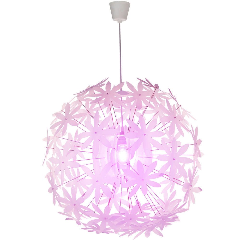 GLOBO LIGHTING LED Pendelleuchte, Leuchtmittel inklusive, Warmweiß, Farbwechsel, Pendelleuchte Blumenmuster Deckenlampe hängend weiß