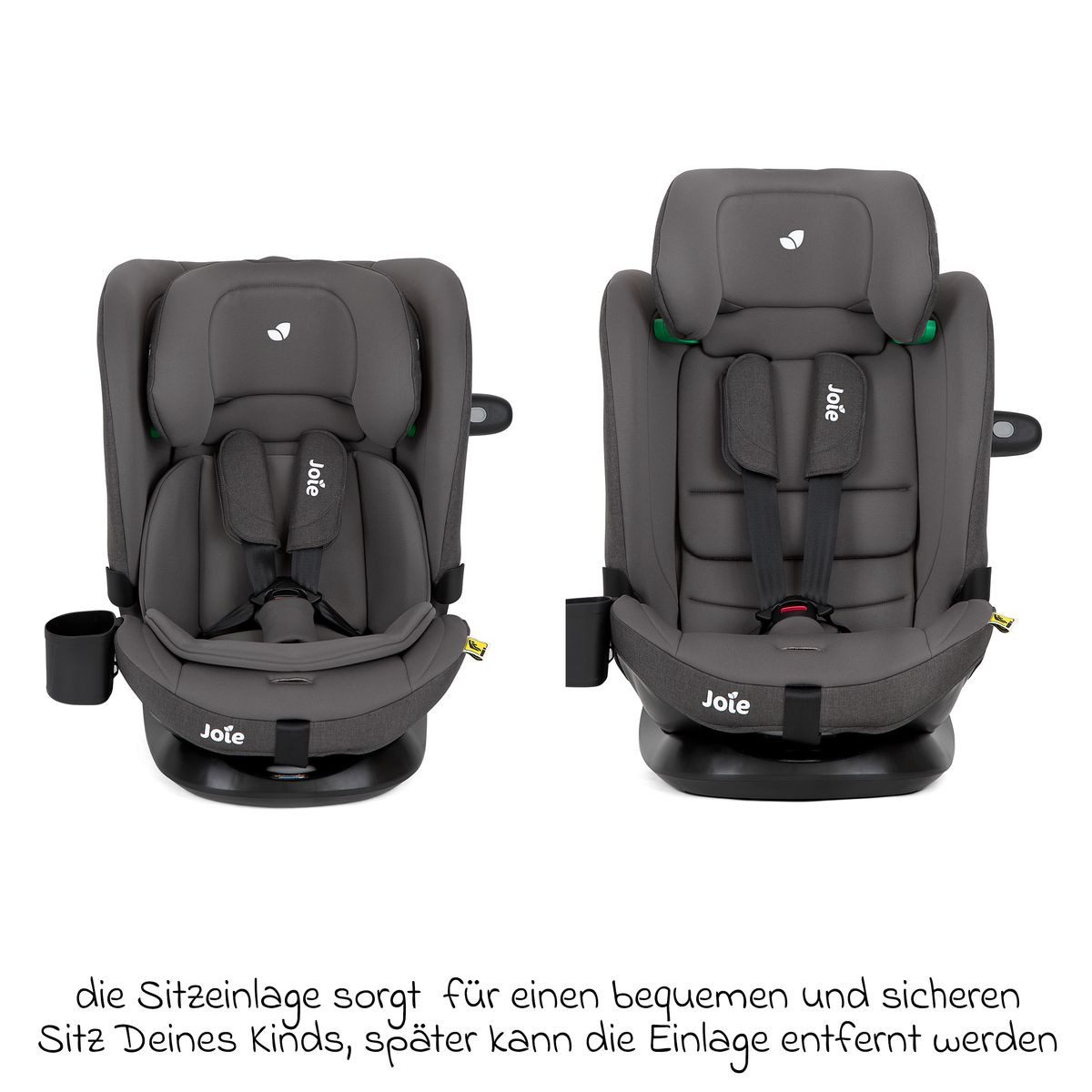 Joie Autokindersitz i-Bold R129 - Thunder, ab: 15 Monaten, bis: 12 Jahren, Kinder Autositz ab 15 Monate - 12 Jahre (76 cm - 150 cm) mit Isofix