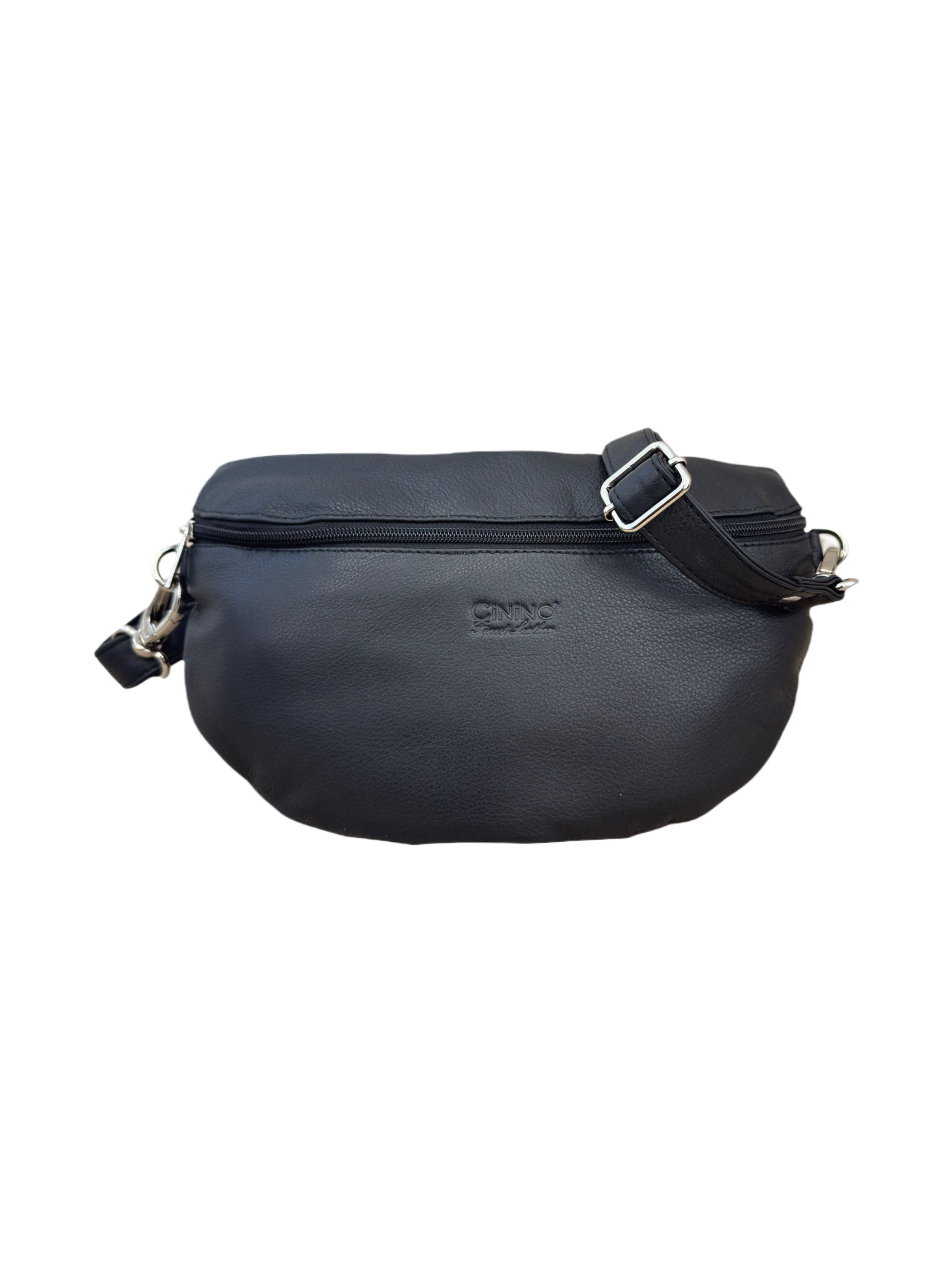 Cinino Schultertasche C6105, Crossbody-& Bauchtasche aus echtem Leder–Flexibler Style für jeden Tag