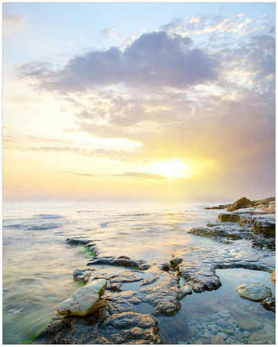 Wallario Poster, Sonnenuntergang über dem Meer, in verschiedenen Ausführungen