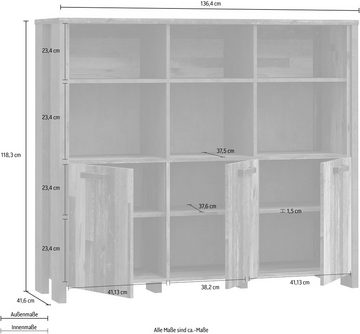 FORTE Highboard Clif, Höhe ca. 118 cm