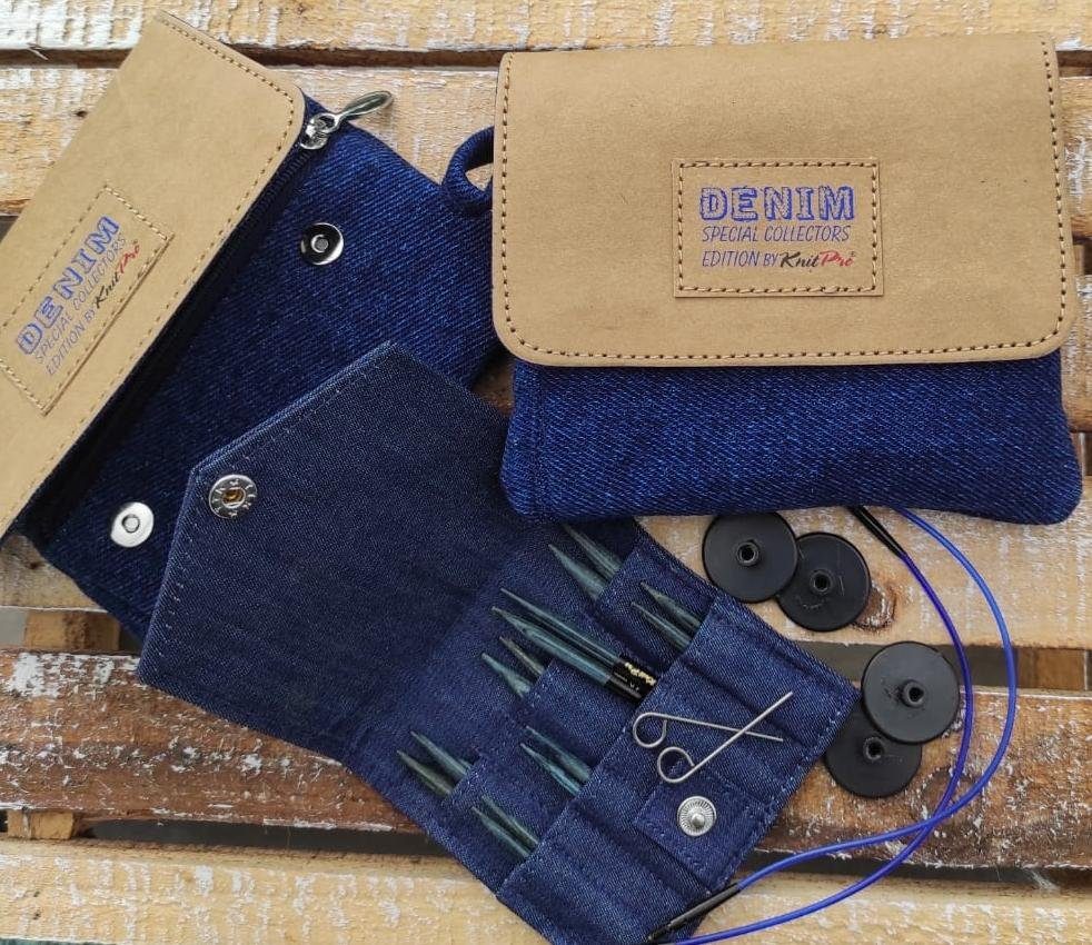 KnitPro Kreativset KnitPro Stricknadel Set Indigo mit kurzen 50mm-Nadelspitzen