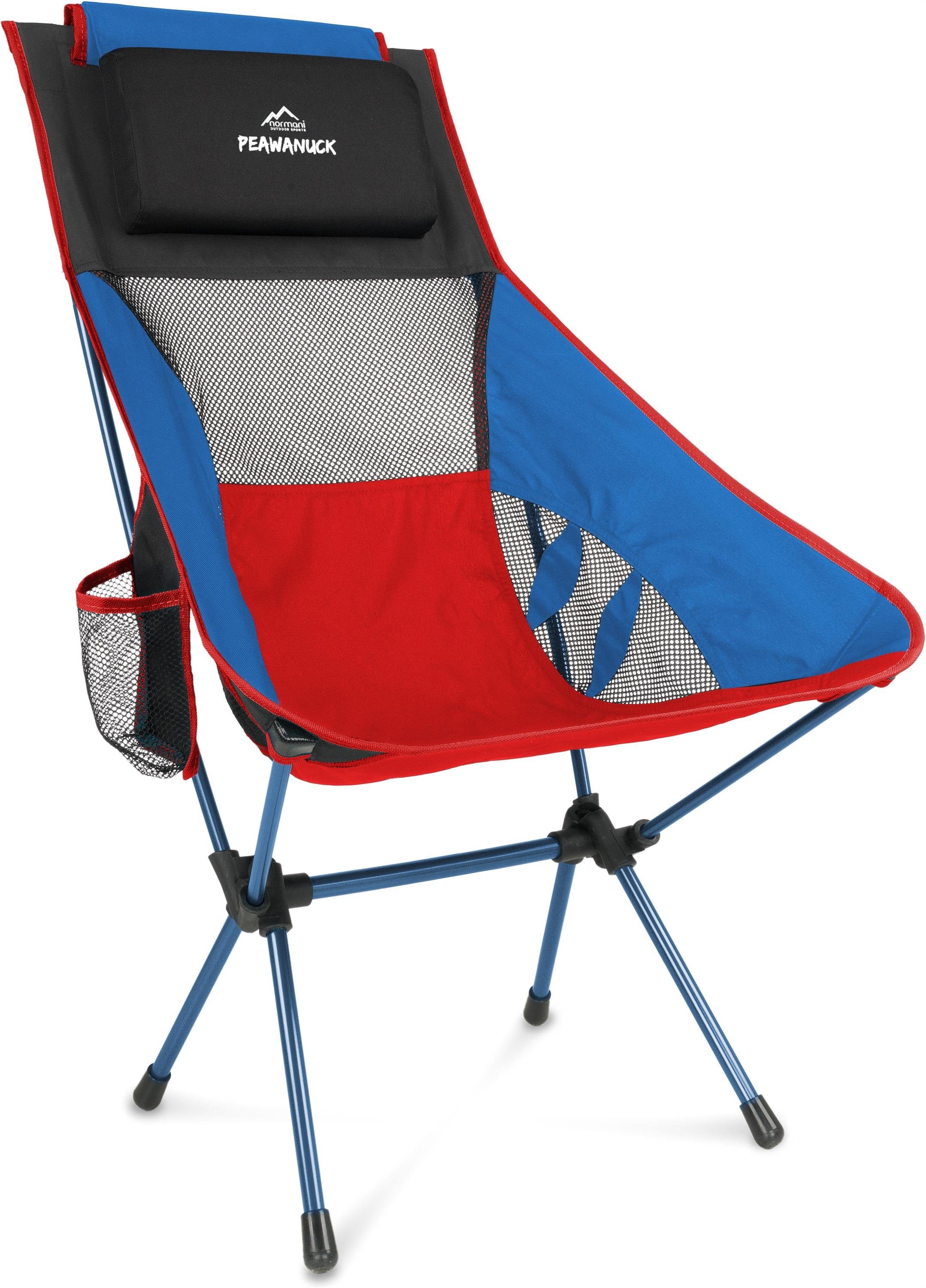 normani Campingstuhl Ultraleichter Campingstuhl Peawanuck, Outdoorstuhl Hochlehner Faltstuhl Strandstuhl Anglerstuhl