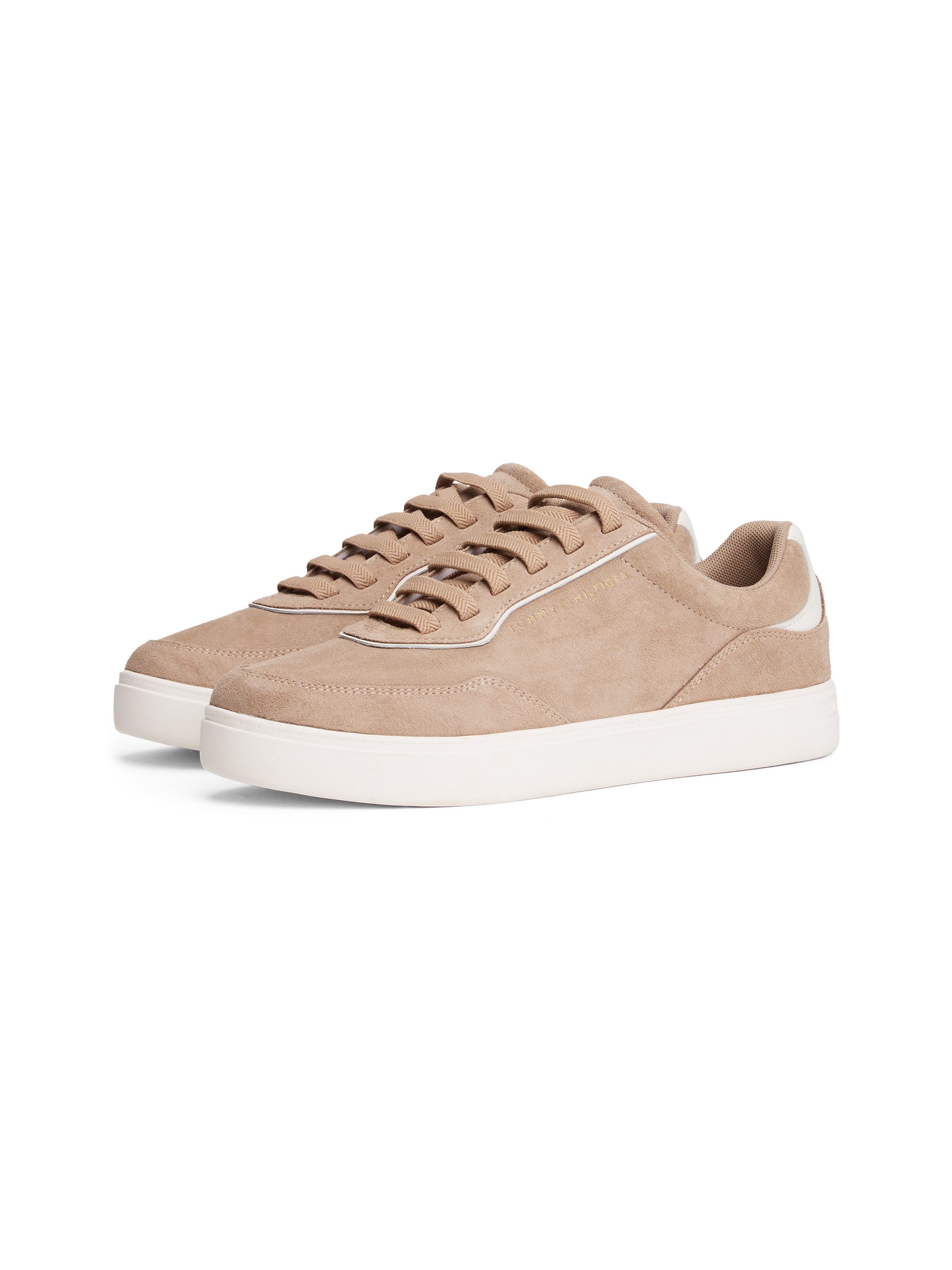 Tommy Hilfiger CASUAL SUEDE SNEAKER Plateausneaker, Freizeitschuh, Halbschuh, Schnürschuh mit seitlicher Logoprägung