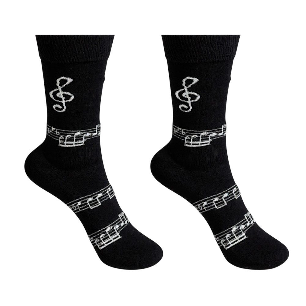 mugesh Freizeitsocken Musik Socken Notenschlüssel für Musiker günstig online kaufen