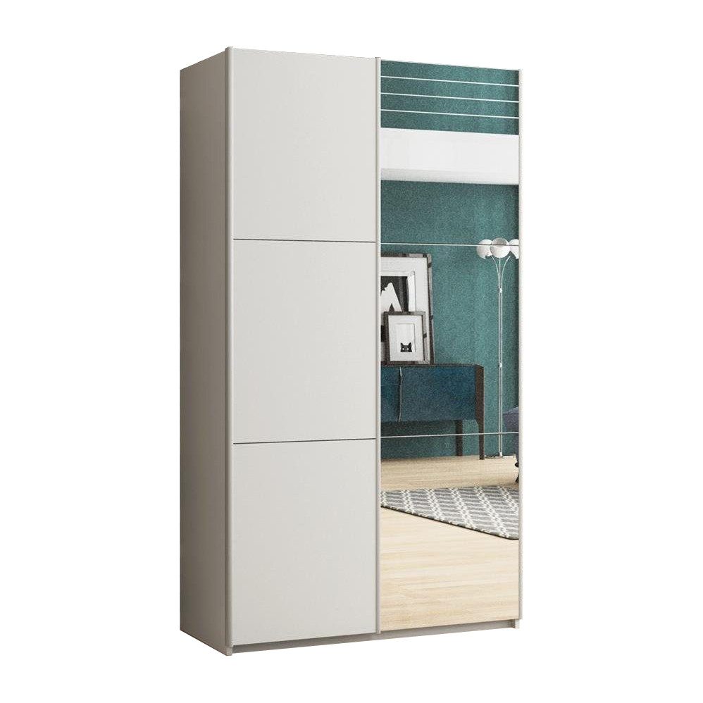 Beautysofa Spiegelschrank Modern Kleiderschrank 120 / 150 / 200 / 225 / 250 cm mit Spiegel VIGO Schwebetürenschrank