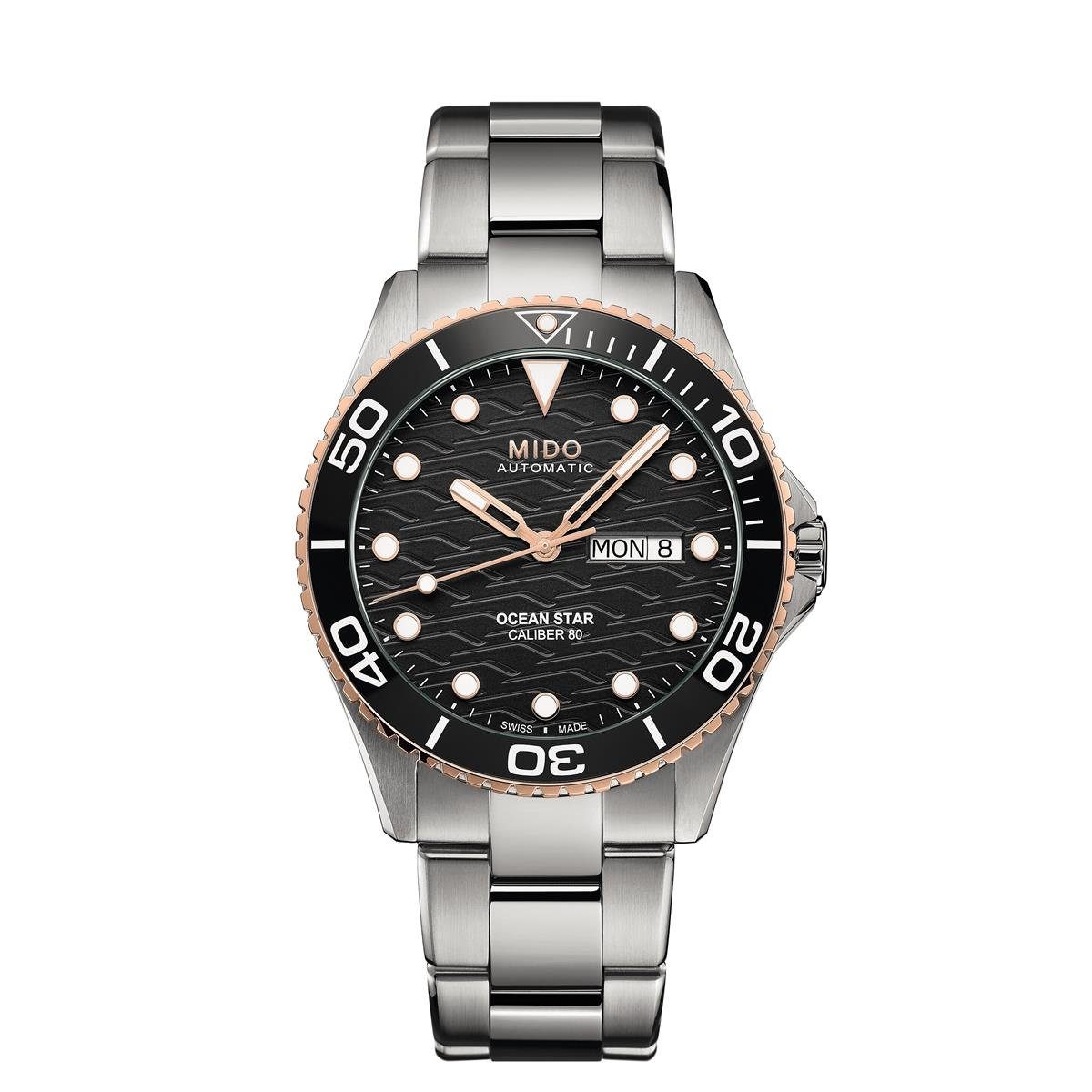 Mido Schweizer Uhr Mido Herren Uhr M0424302105100 Ocean Star 200C Roségold, (1-tlg)