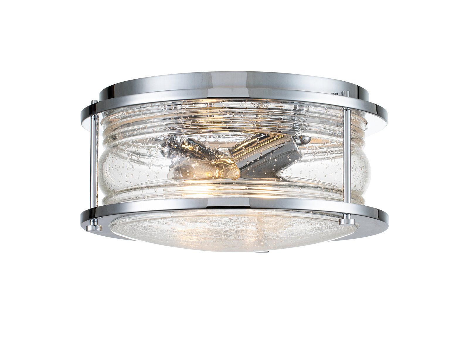 Kichler LED Deckenleuchte, LED wechselbar, warmweiß, Badezimmerlampen Decke Badlampe Gäste WC & Treppenhaus Silber, Ø30,5cm