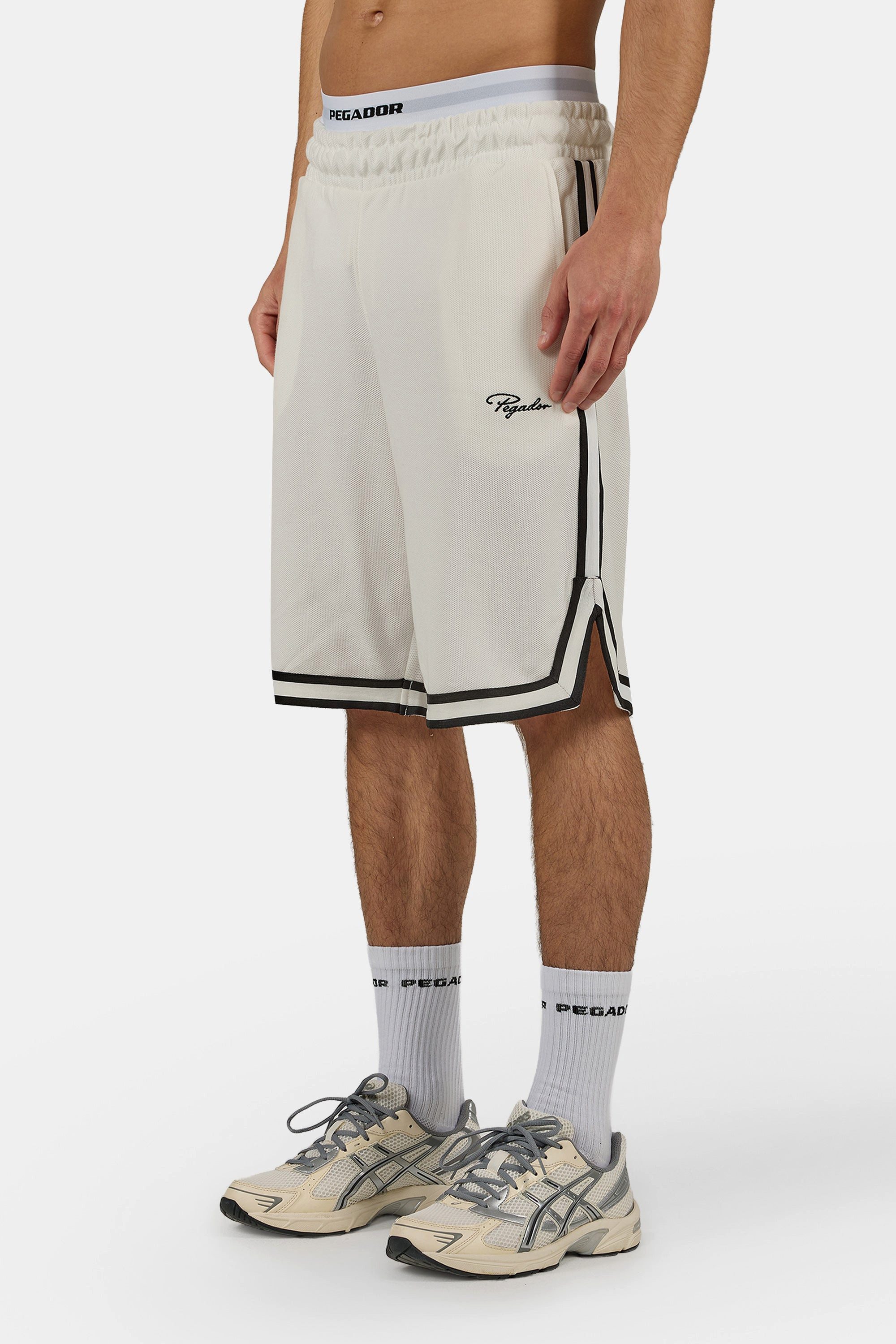 PEGADOR Sweatshorts Signar Pique Basketball Shorts Baumwolle, regular fit