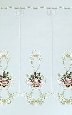 Scheibengardine Weihnachtsglocke, Plauener Spitze®, (1 St), transparent, HxB 30x49.5cm