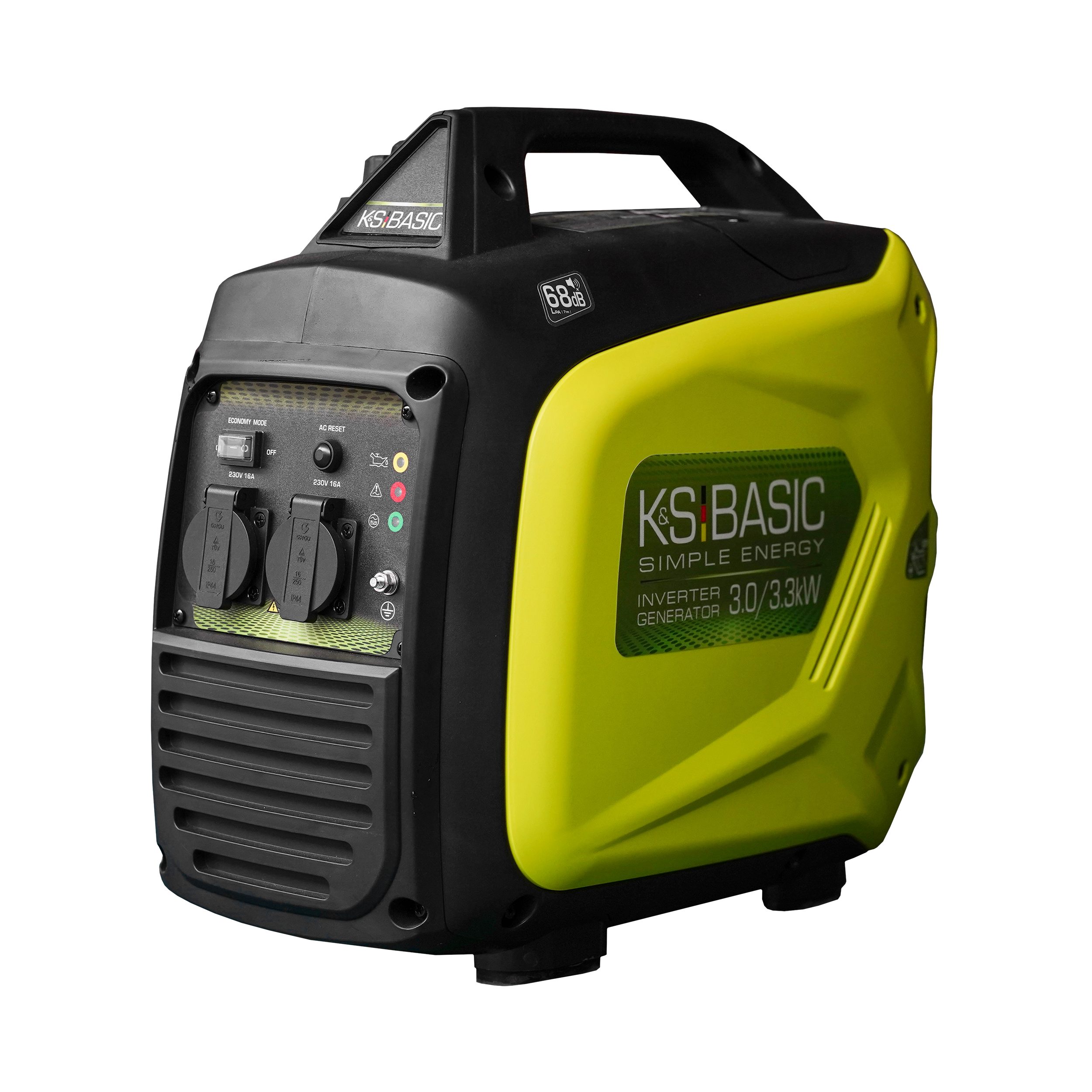 Könner & Söhnen Stromerzeuger KSB 33i S, (mit schallgedämmten Gehäuse, 1-tlg), kompakter Größe und maximaler Leistung von 3,3 kW