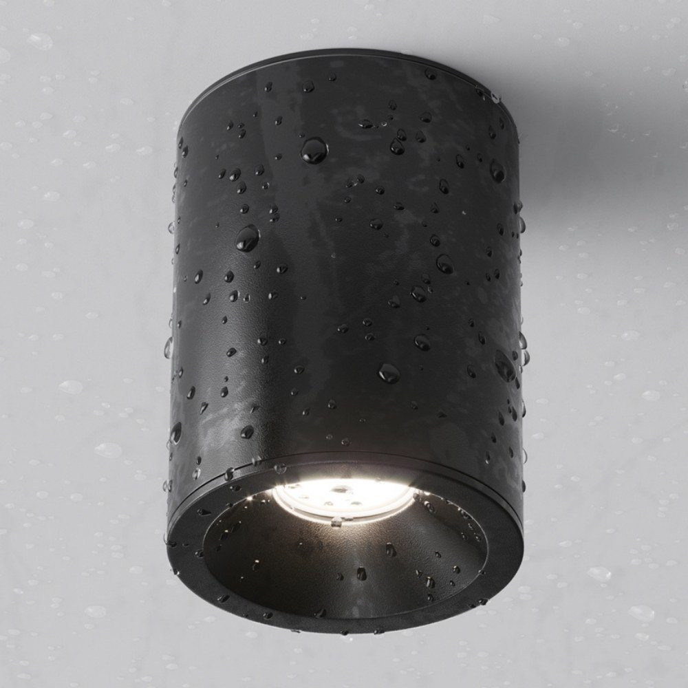 Leuchtmittel das Maytoni Zoom IP65 enthalten: in Badezimmerlampen, Deckenaufbauleuchte keine Angabe, Nein, Spiegelleuchte GU10 115mm, Schwarz Badleuchte, Badezimmer Lampen für warmweiss,