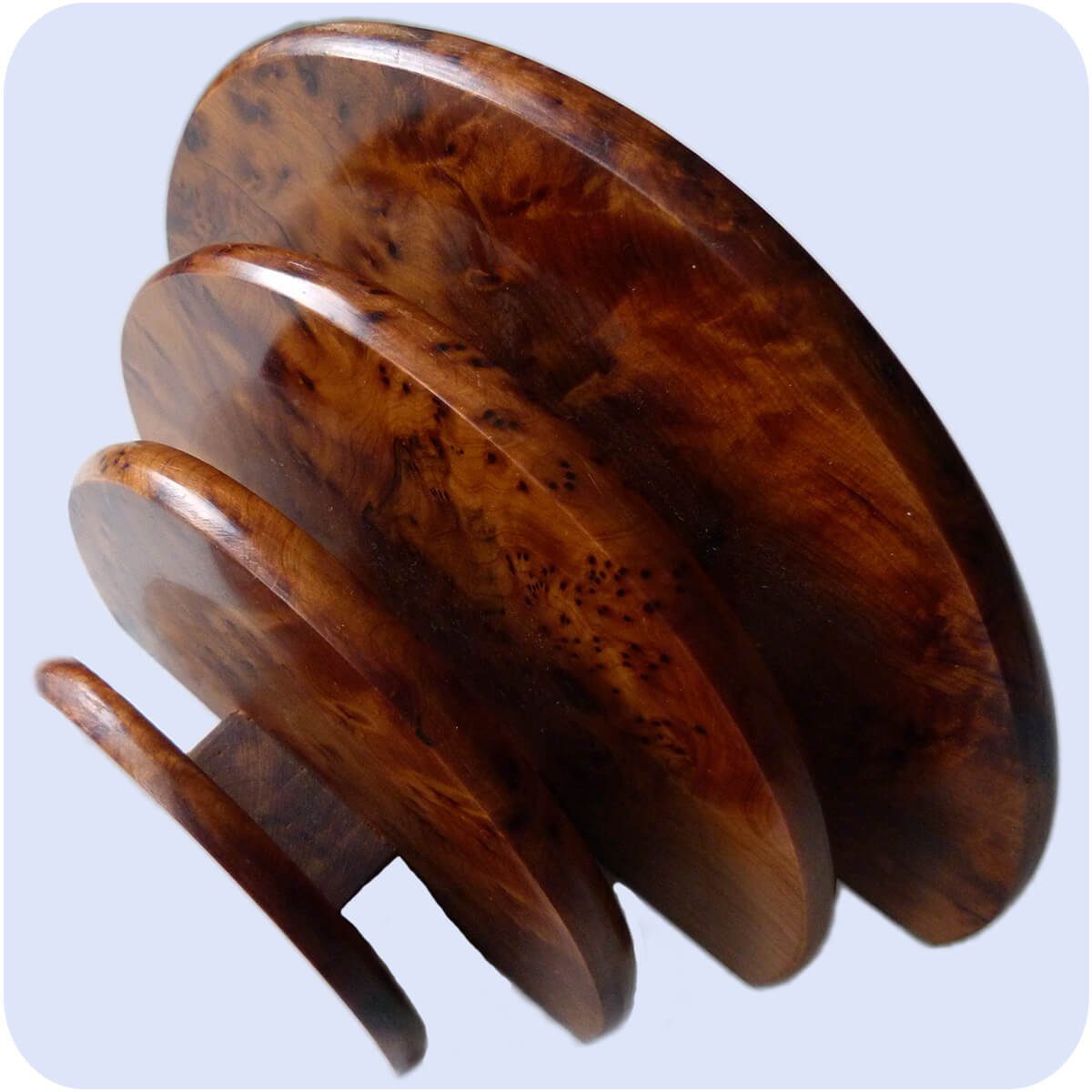 SIMANDRA Briefablage Briefbox Letterbox Organizer Büro Schreibtischset Thuja Wurzelholz, handgefertigt in Marokko