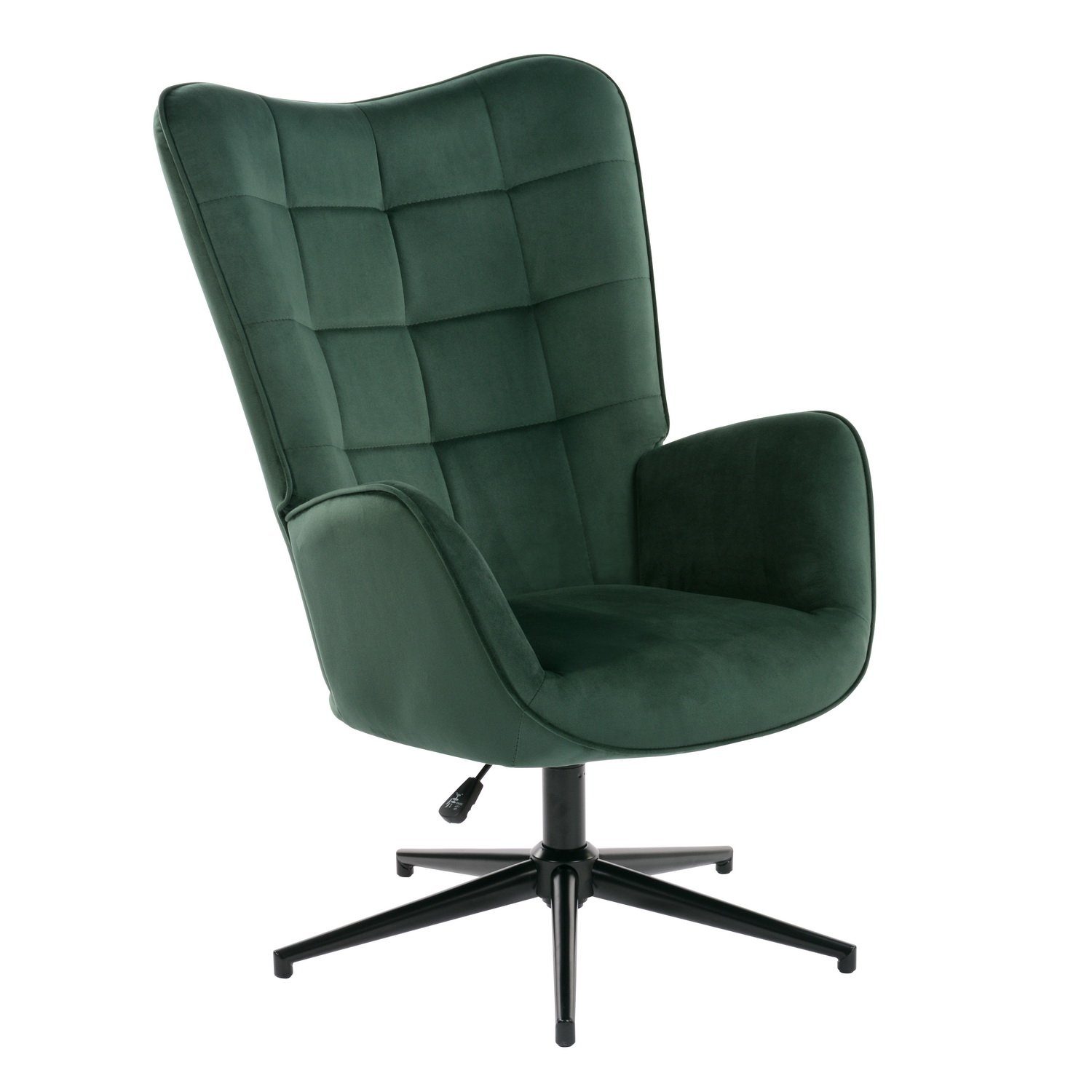 MEUBLE Relaxsessel Mit Wippfunktion & 360° Drehung - Bouclé Stoff Weiß Für Wohnzimmer