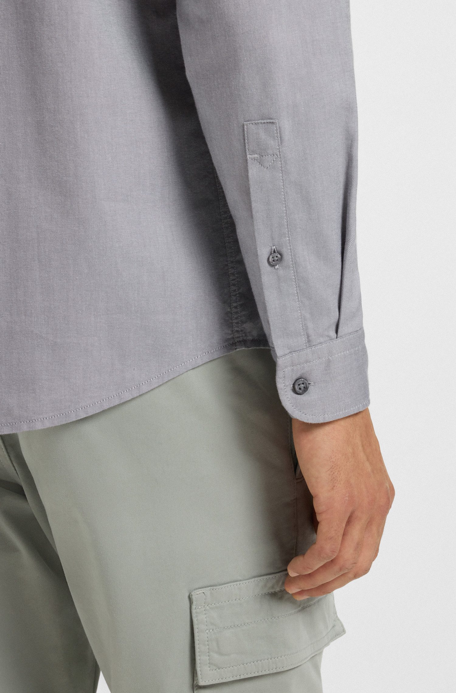BOSS ORANGE Businesshemd Rickert mit Button-down-Kragen