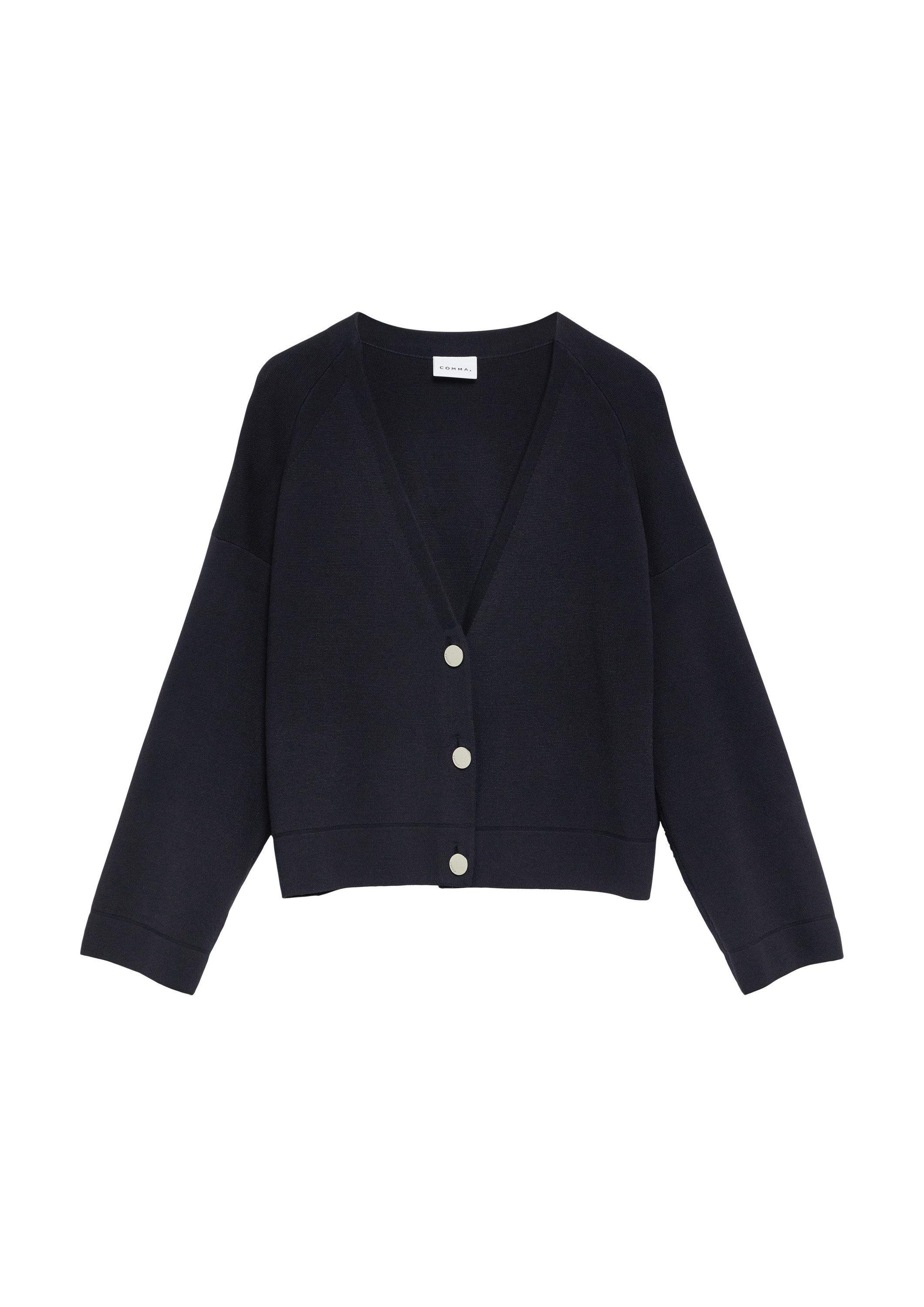 comma Cardigan Strickjacke V-Neck Cardigan mit weiten Ärmeln