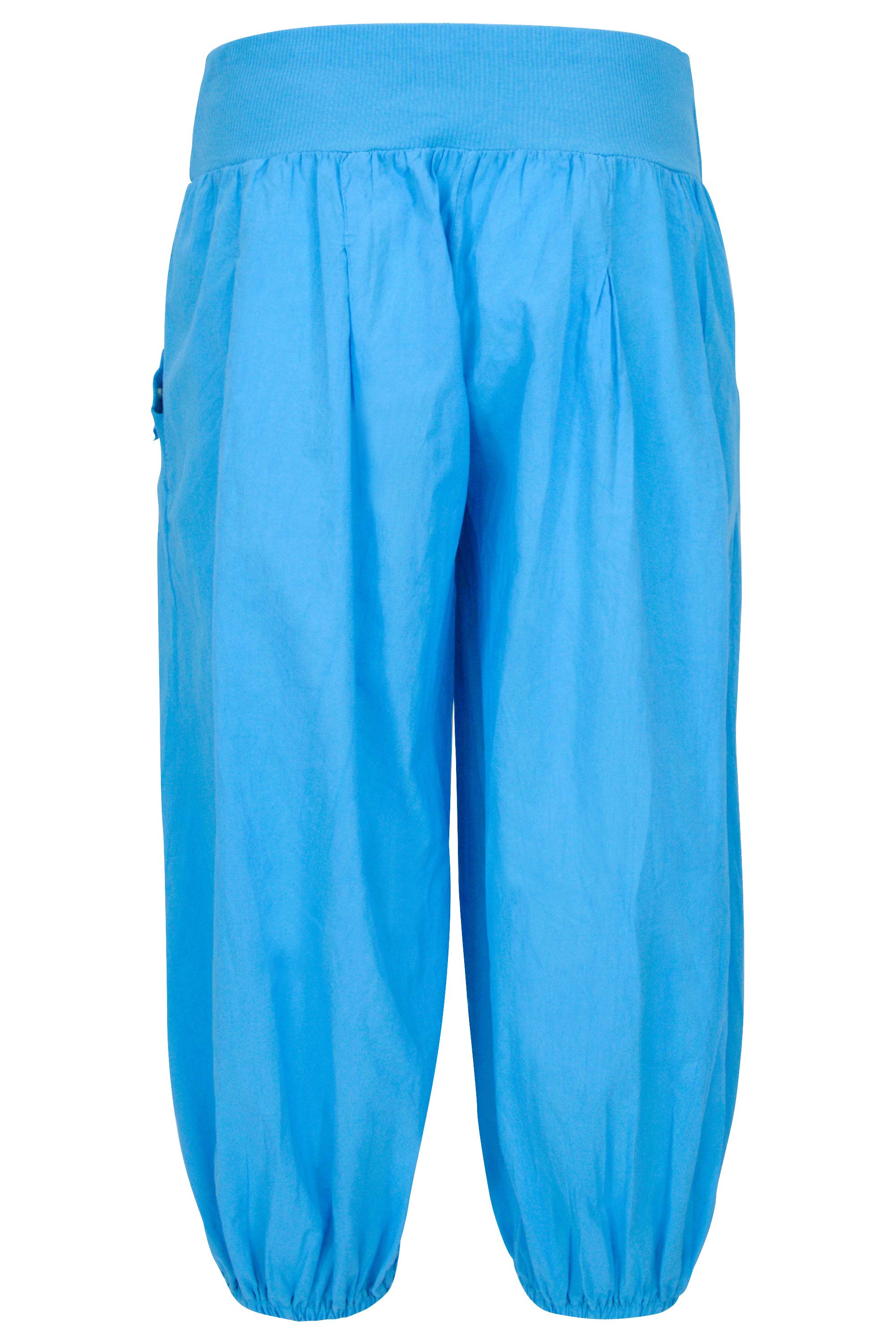 malito more than fashion Caprihose malito Damen Pumphose Capri 23286P kurze low waist Aladinhose Caprihose in Unifarben Einheitsgröße