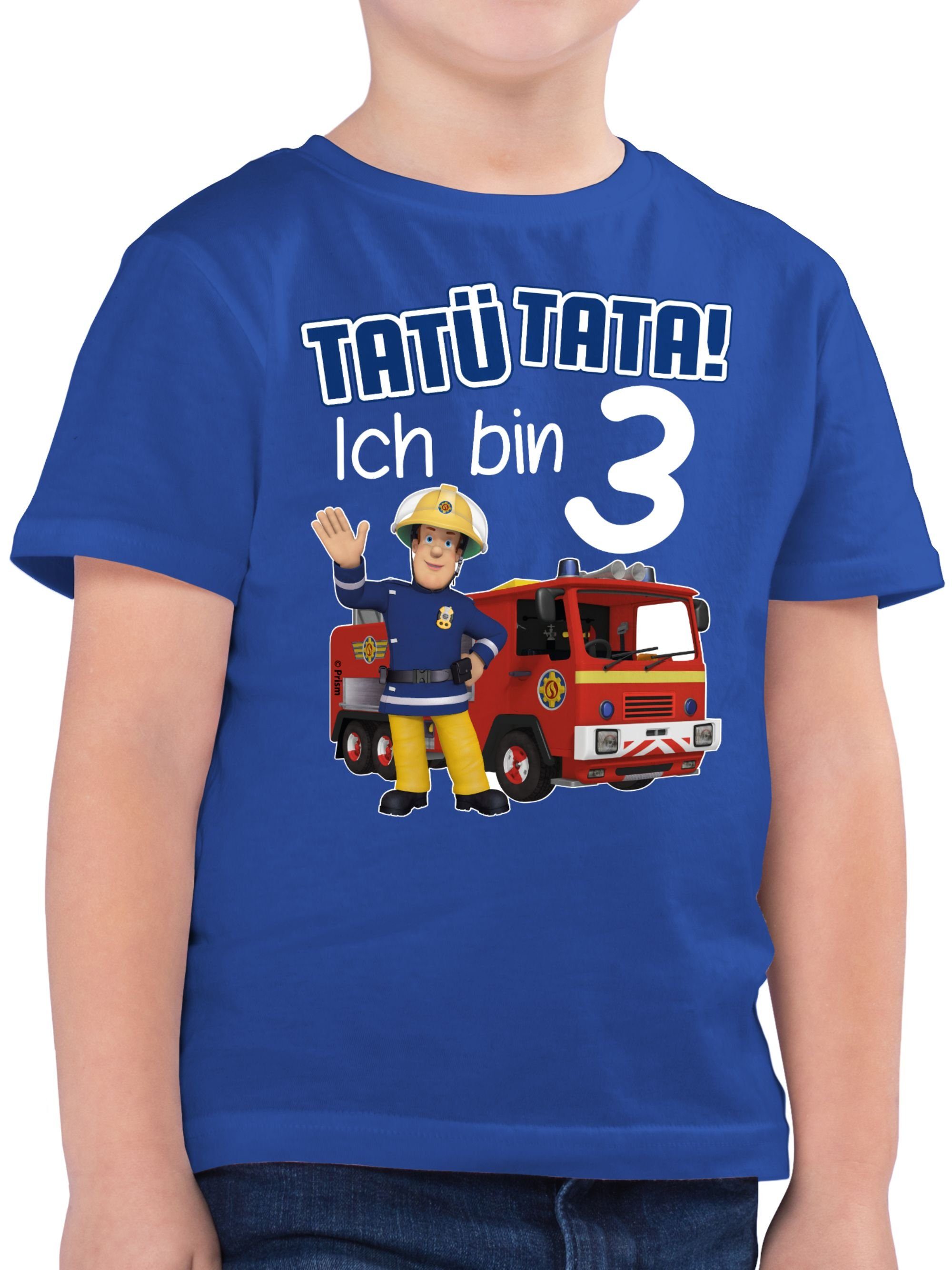 Shirtracer T-Shirt Tatü Tata Ich bin 3 I Feuerwehr (1-tlg) Feuerwehrmann Sam Jungen